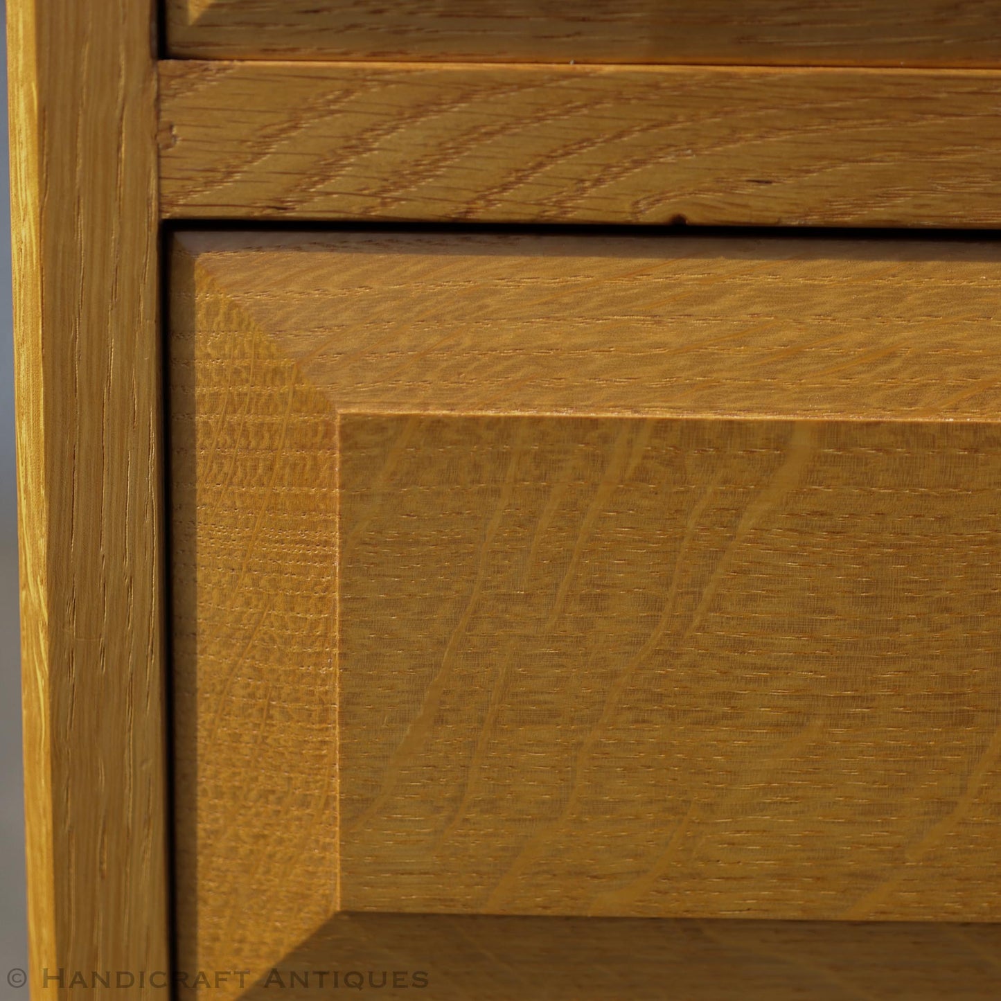 Andrew Jordon Arts & Crafts Lakes School English Oak Pedestal Desk