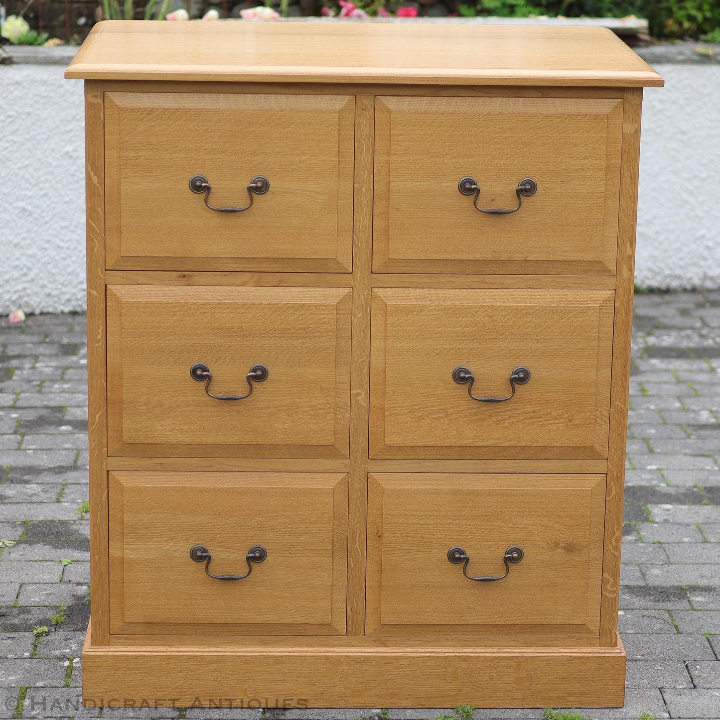 Andrew Jordon Arts & Crafts Lakes School English Oak Filing Cabinet