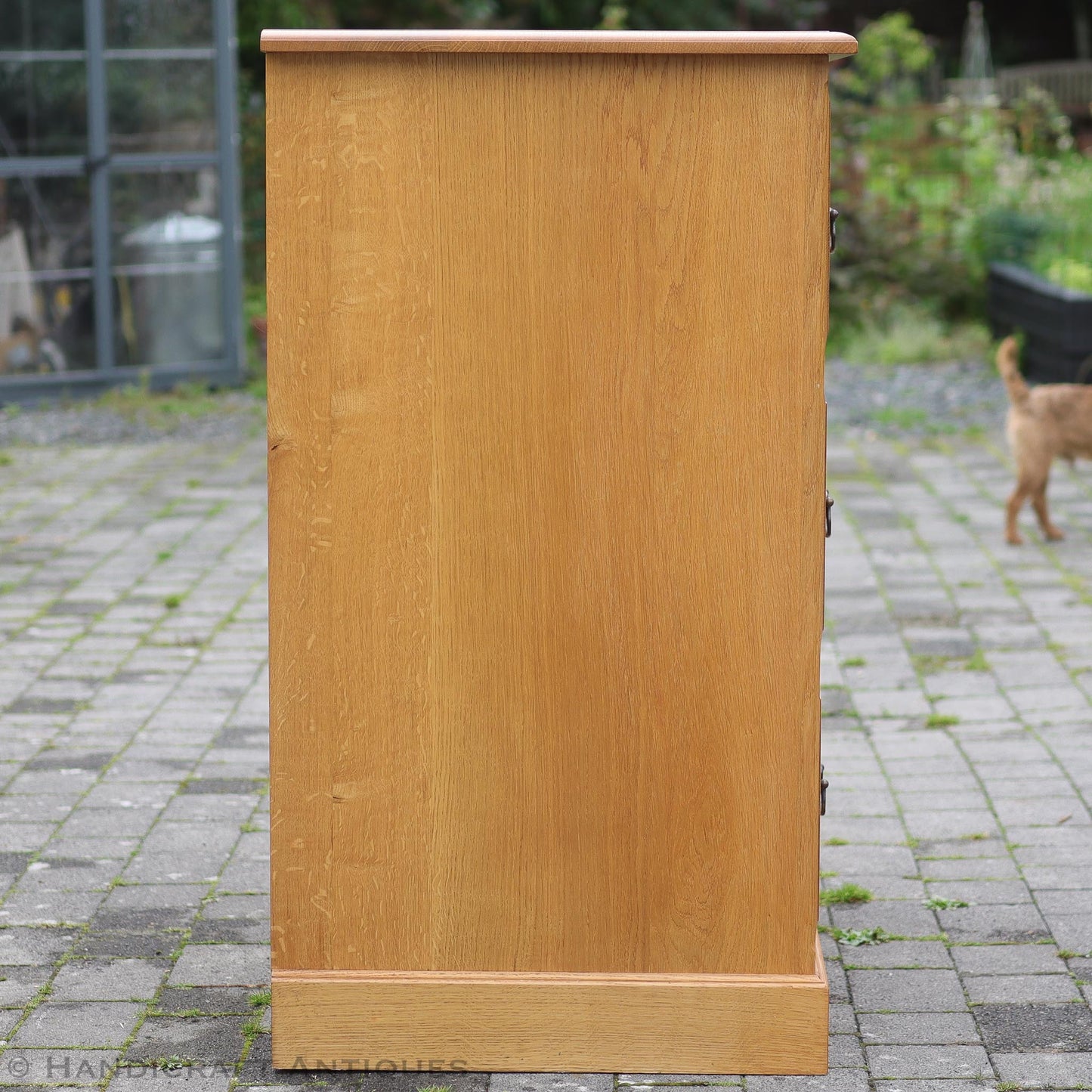 Andrew Jordon Arts & Crafts Lakes School English Oak Filing Cabinet