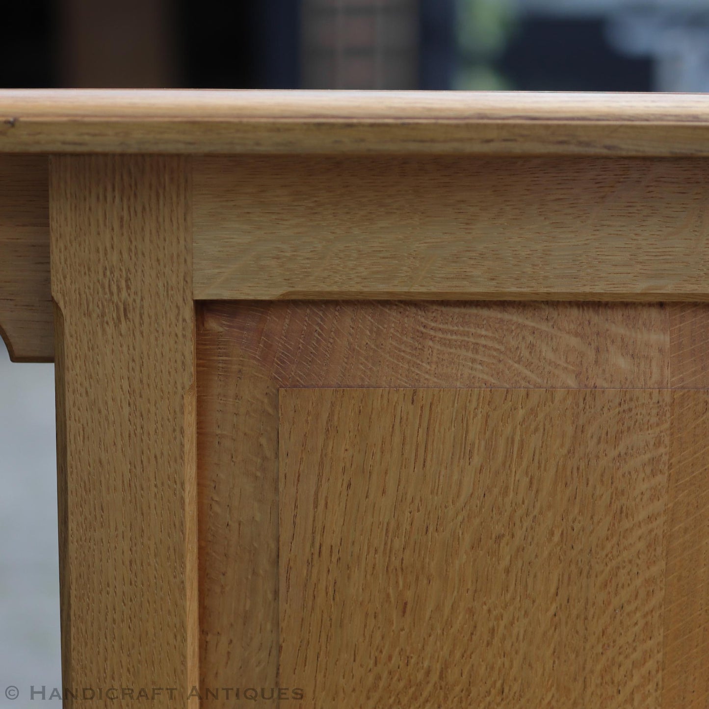 Andrew Jordon Arts & Crafts Lakes School English Oak Pedestal Desk