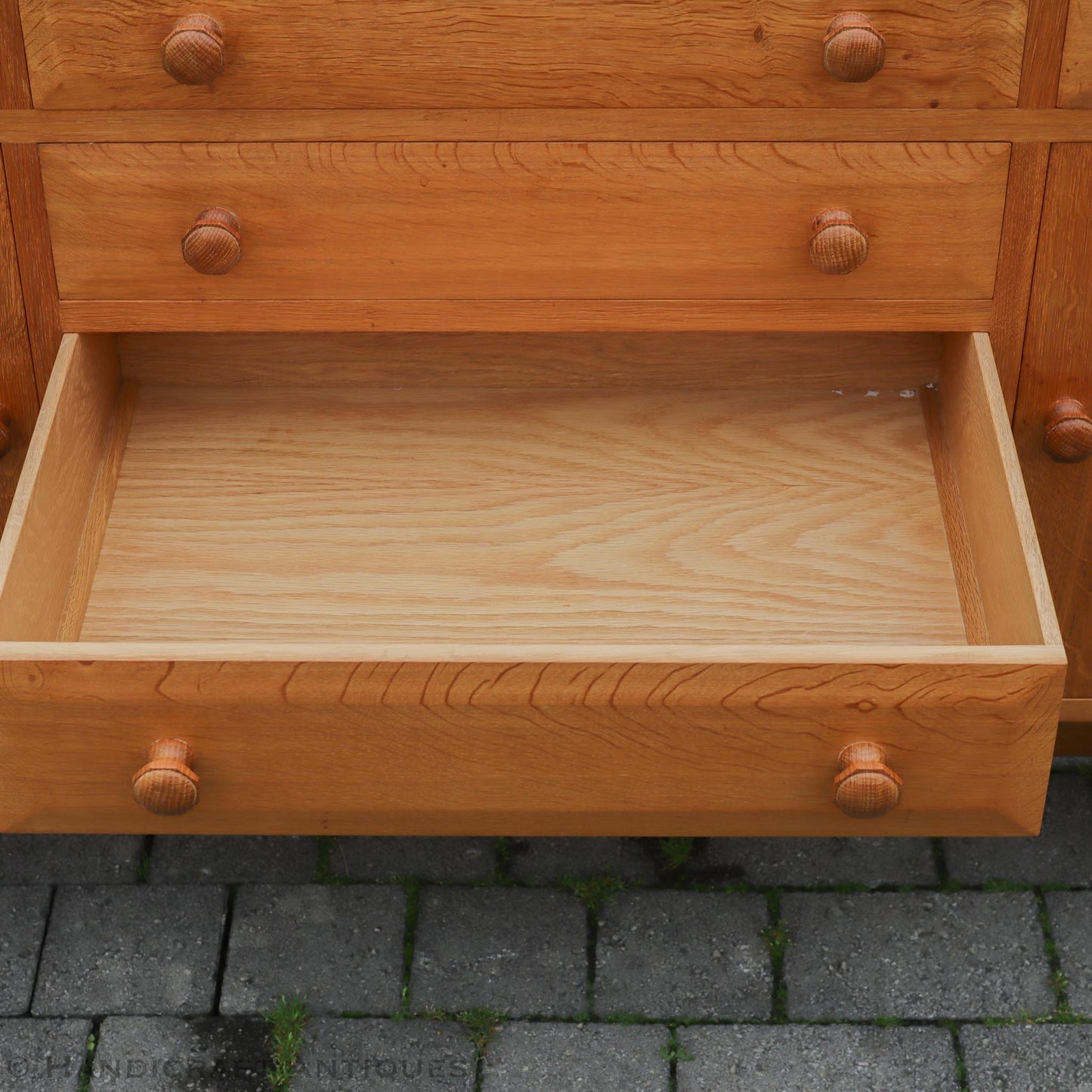 Arts & Crafts Cotswold School English Oak Sideboard by White Rose Studio