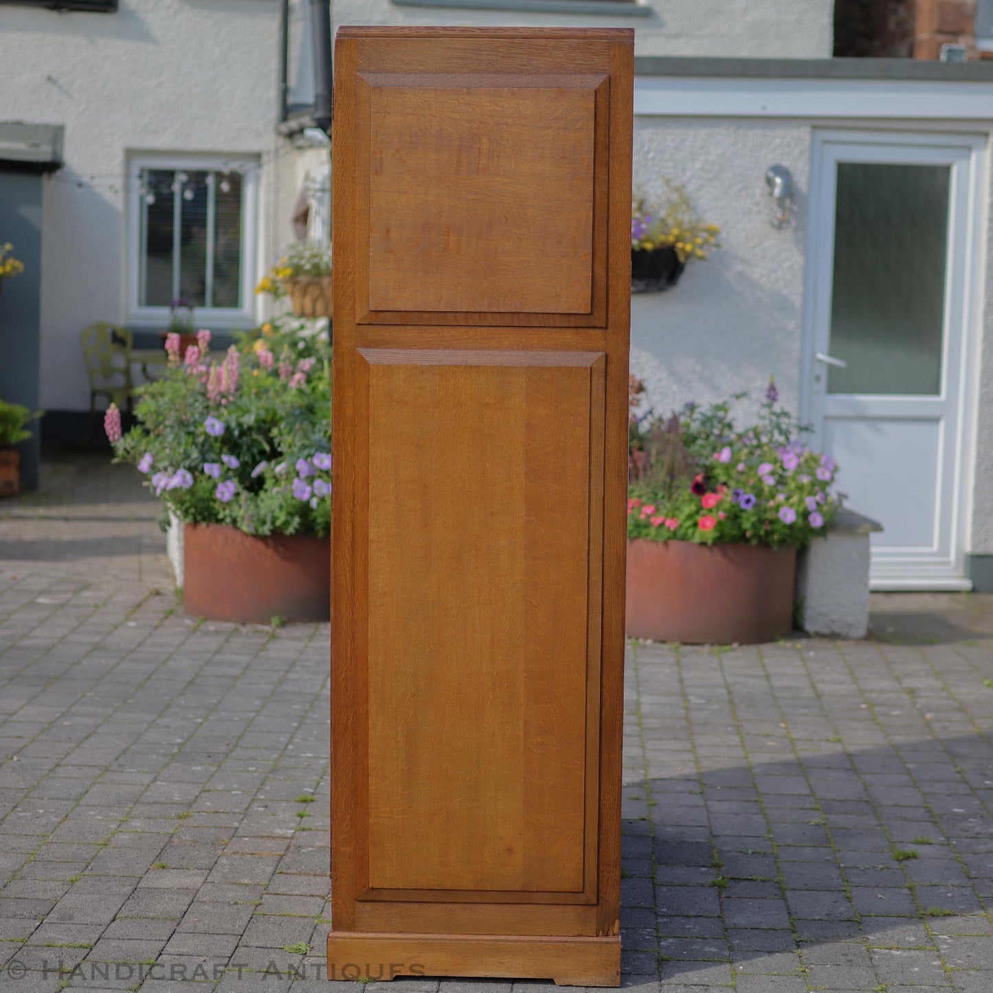 Brynmawr Furniture Company Arts & Crafts Cotswold School English Oak Wardrobe c. 1930.