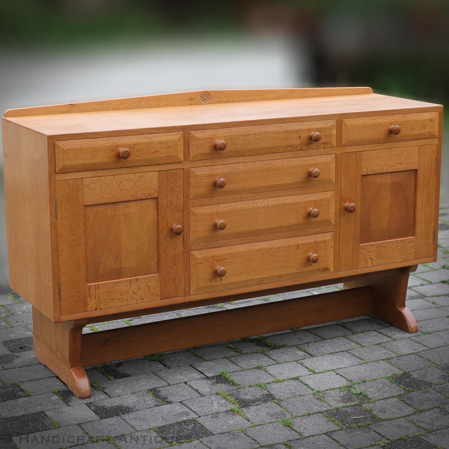 Arts & Crafts Cotswold School English Oak Sideboard by White Rose Studio