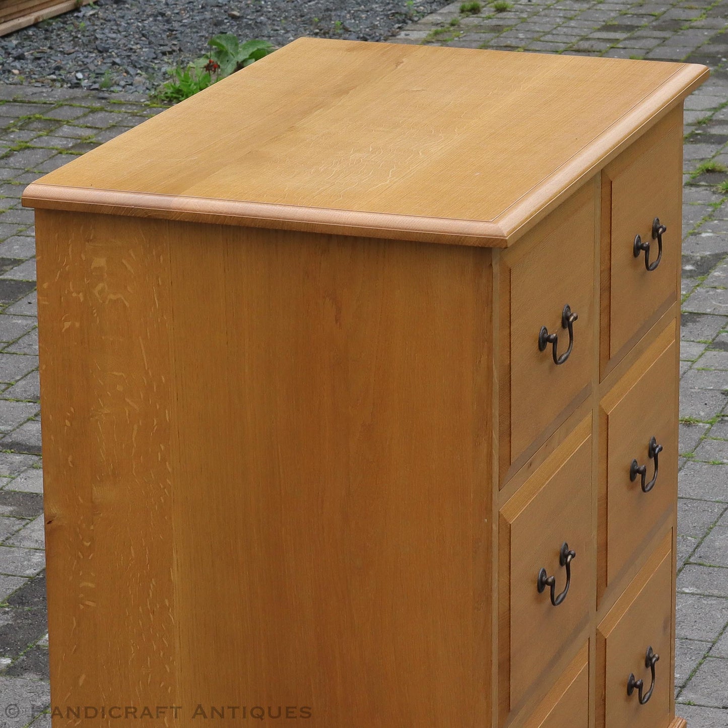 Andrew Jordon Arts & Crafts Lakes School English Oak Filing Cabinet