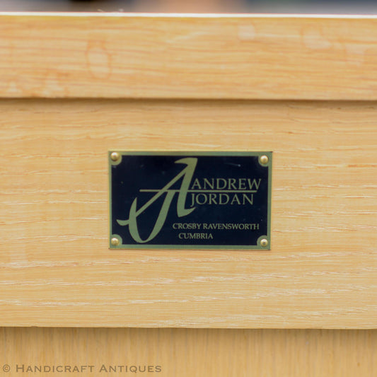 Andrew Jordon Arts & Crafts Lakes School English Oak Filing Cabinet