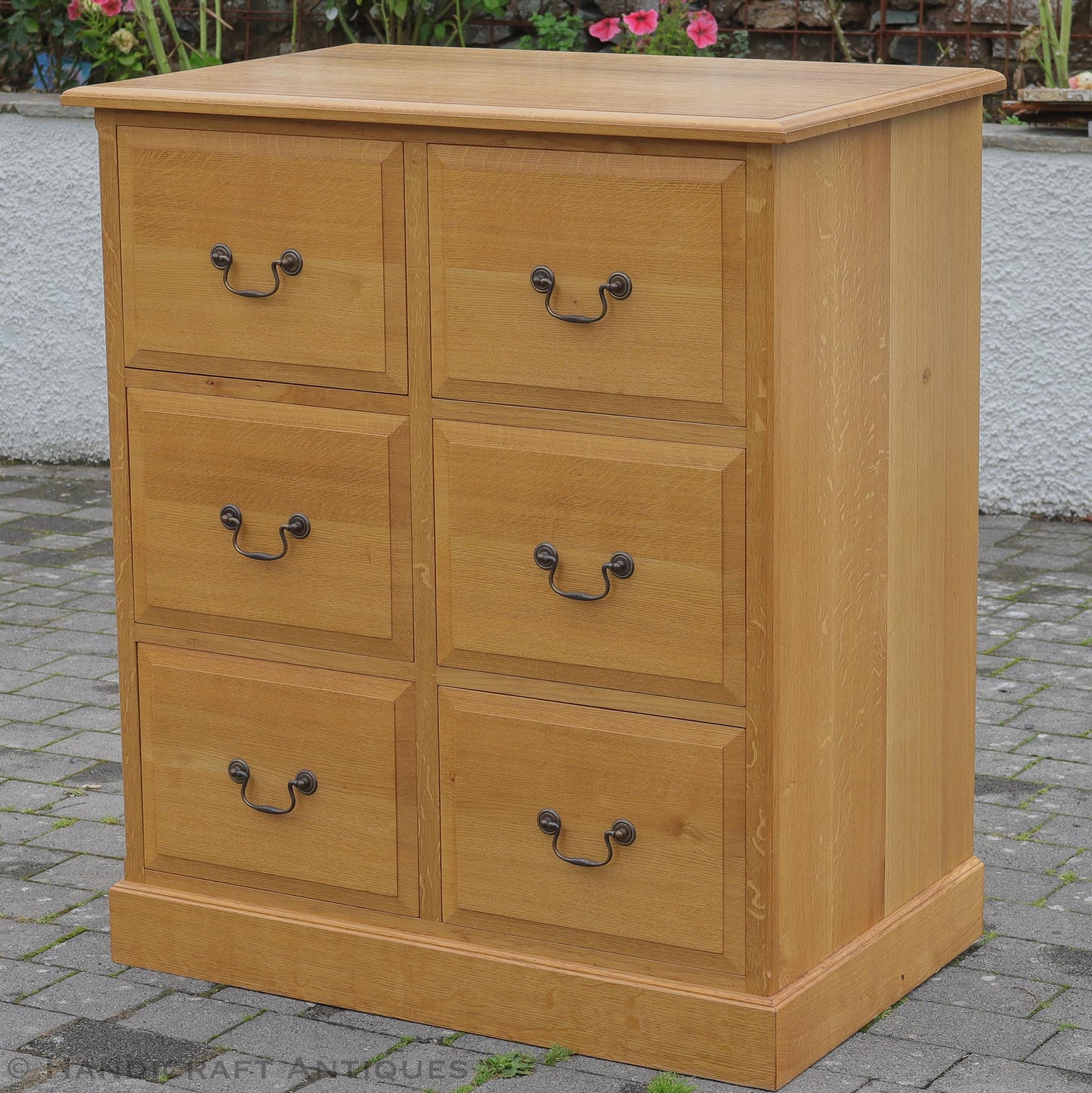 Andrew Jordon Arts & Crafts Lakes School English Oak Filing Cabinet