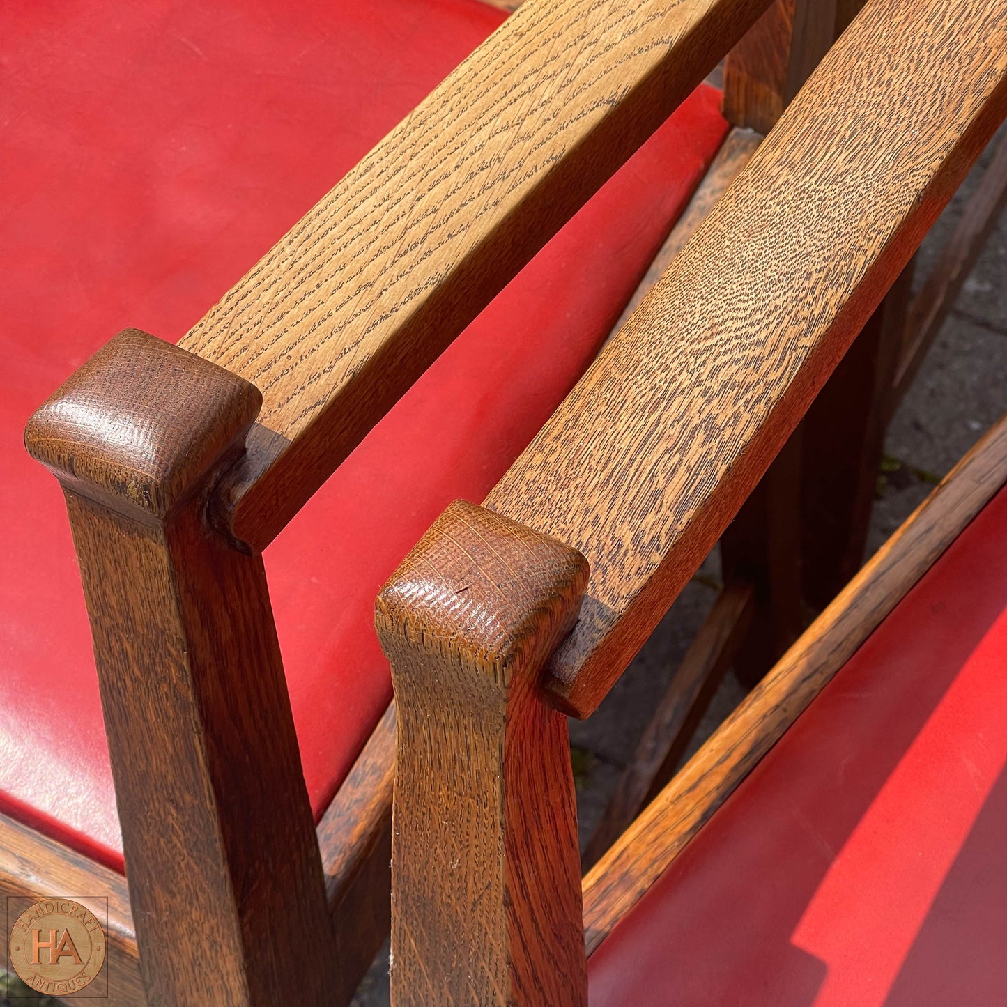 Set of 8 Arts & Crafts Scottish School English Oak Chairs c. 1910.