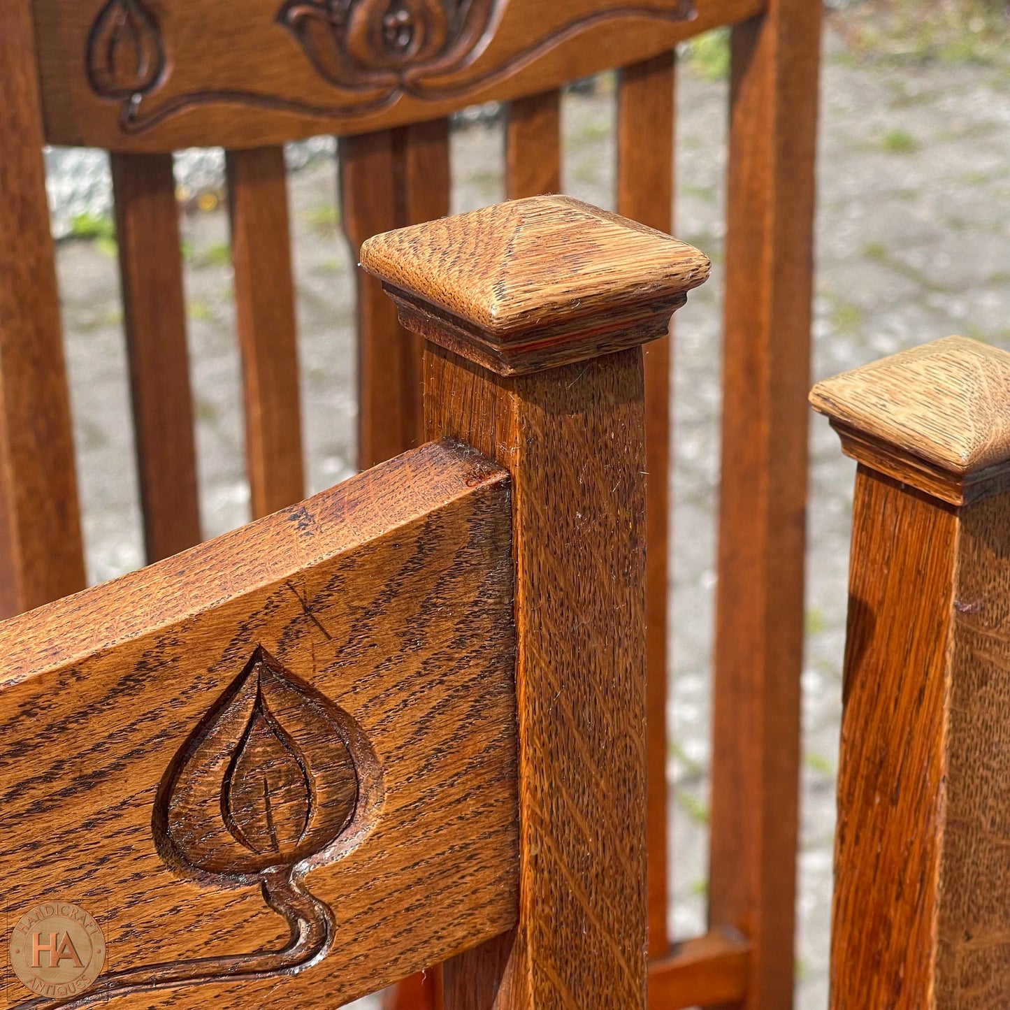 Set of 8 Arts & Crafts Scottish School English Oak Chairs c. 1910.