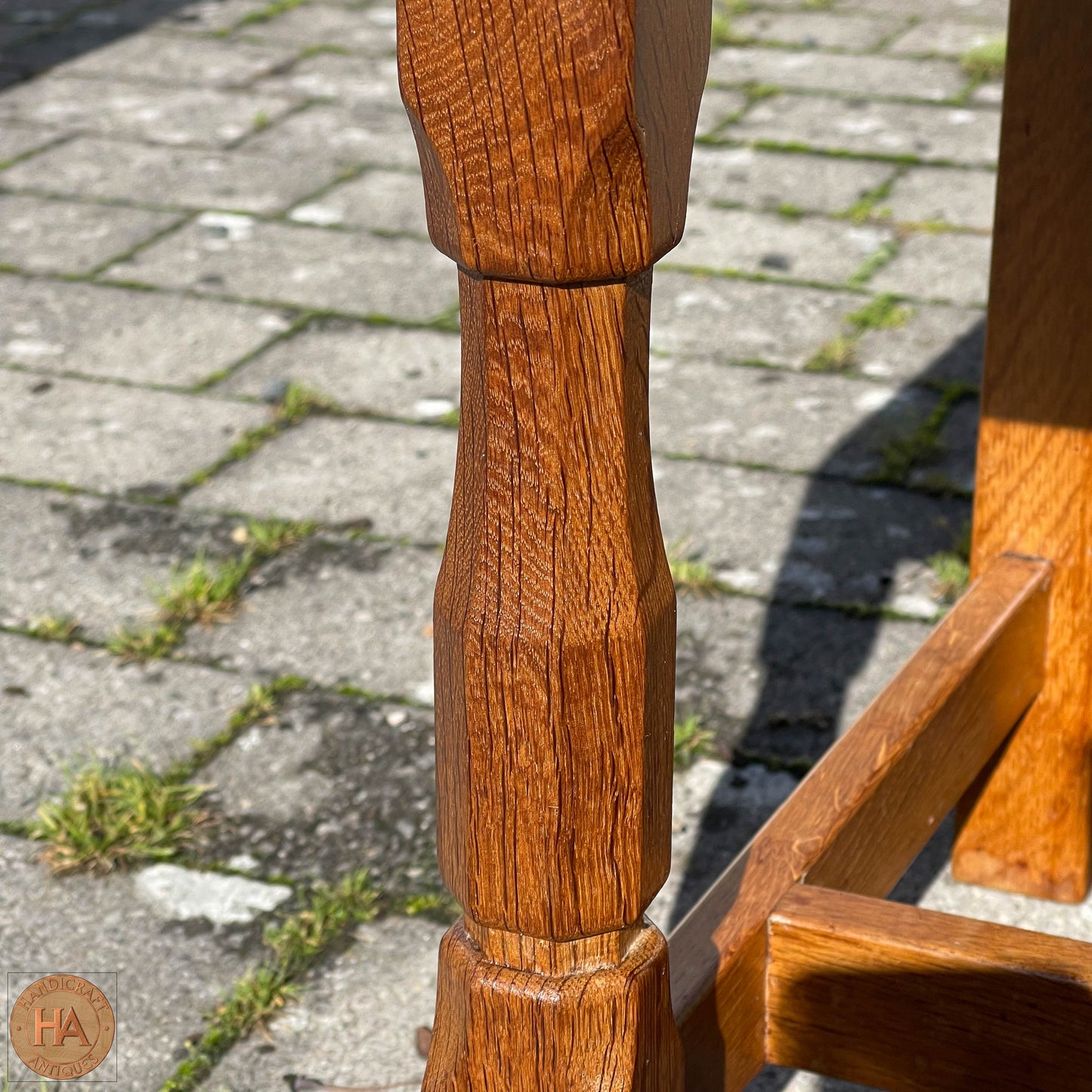 Set of 4 Derek ‘Lizardman’ Slater Arts & Crafts Yorkshire School Lattice Back English Oak Chairs