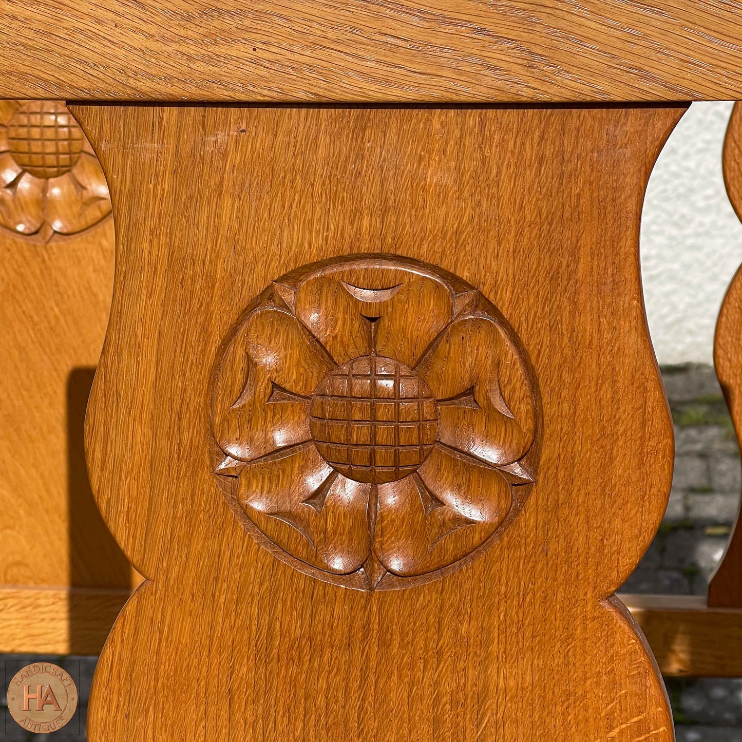 Set of 6 'Unicornman' Arts & Crafts Yorkshire School English Oak Chairs