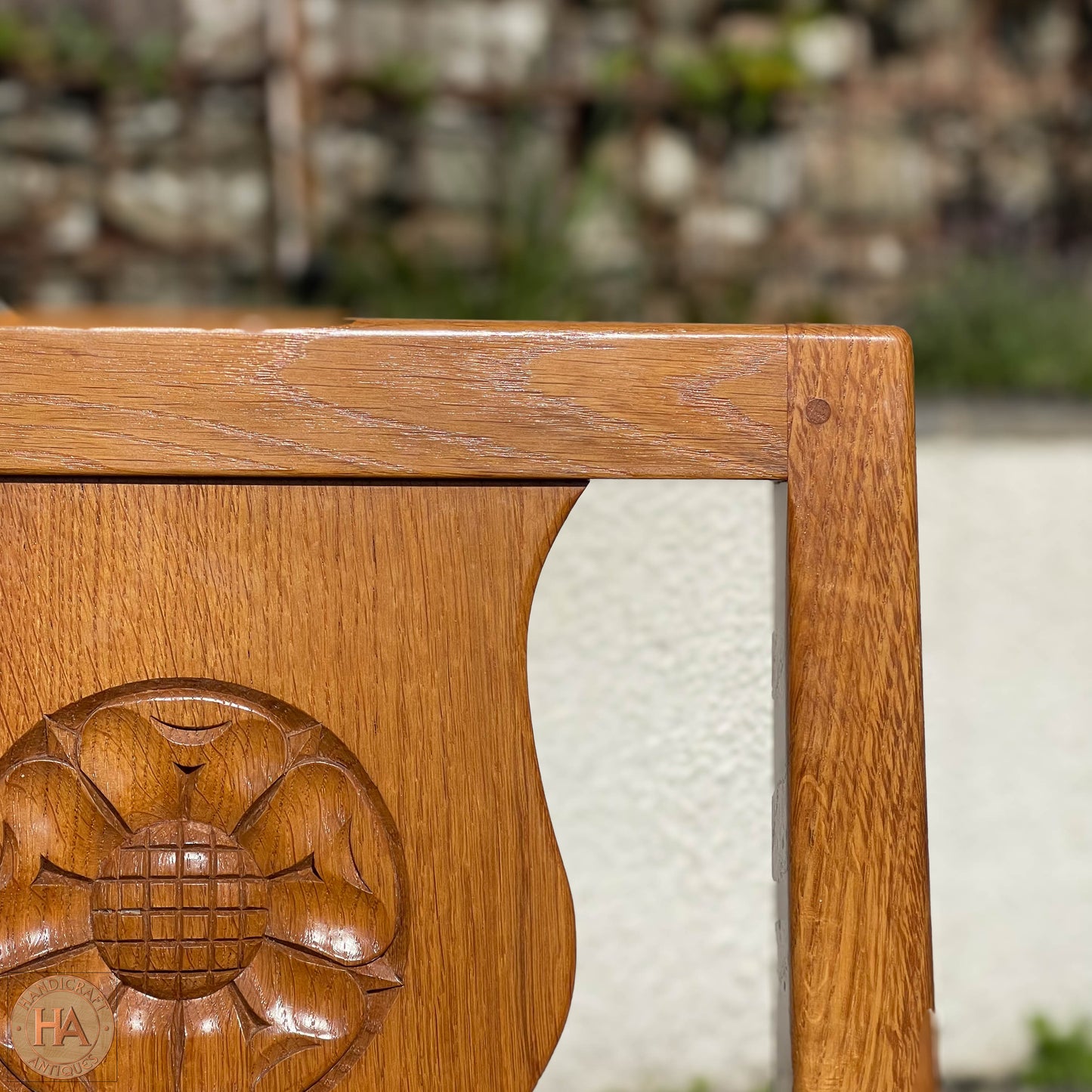 Set of 6 'Unicornman' Arts & Crafts Yorkshire School English Oak Chairs