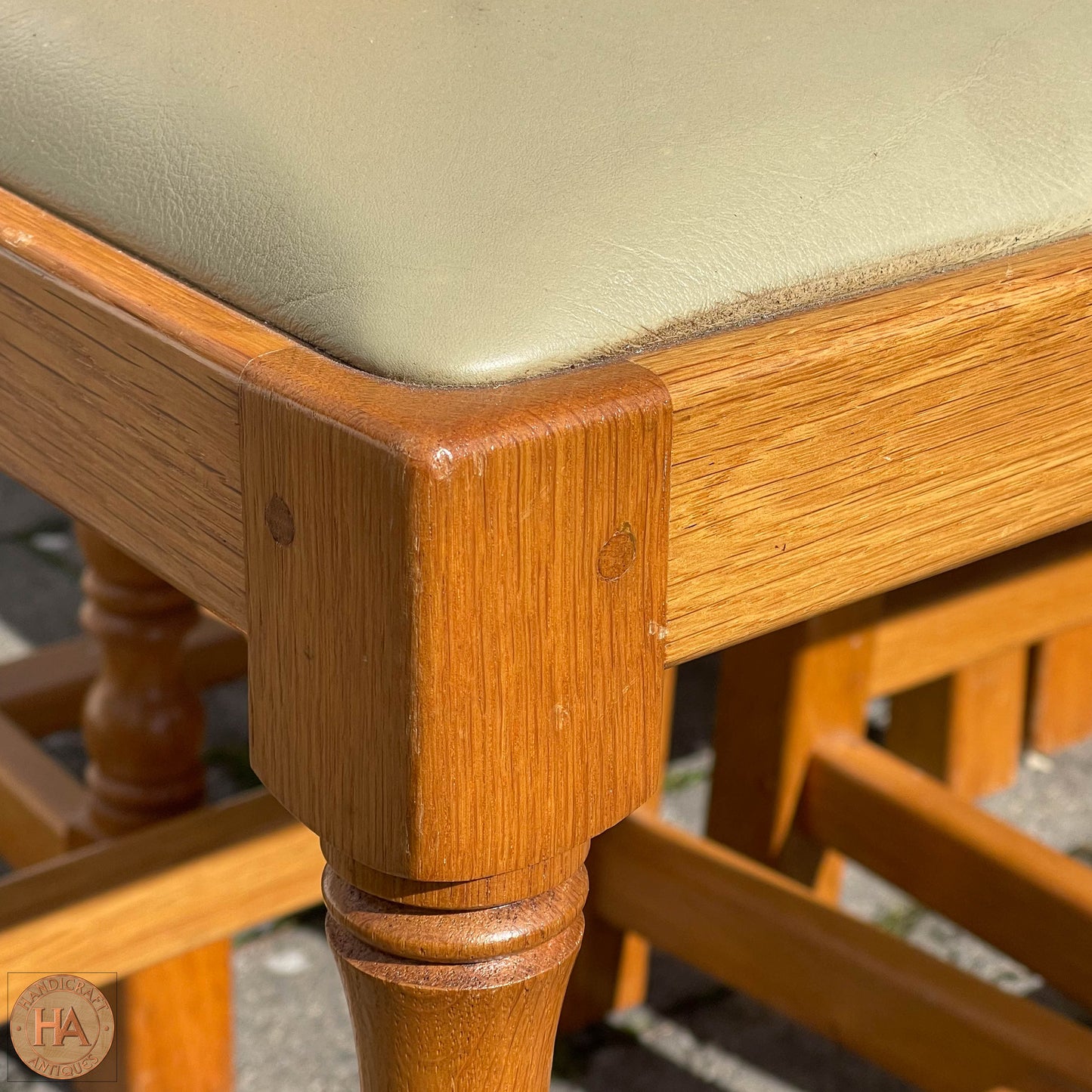 Set of 6 'Unicornman' Arts & Crafts Yorkshire School English Oak Chairs