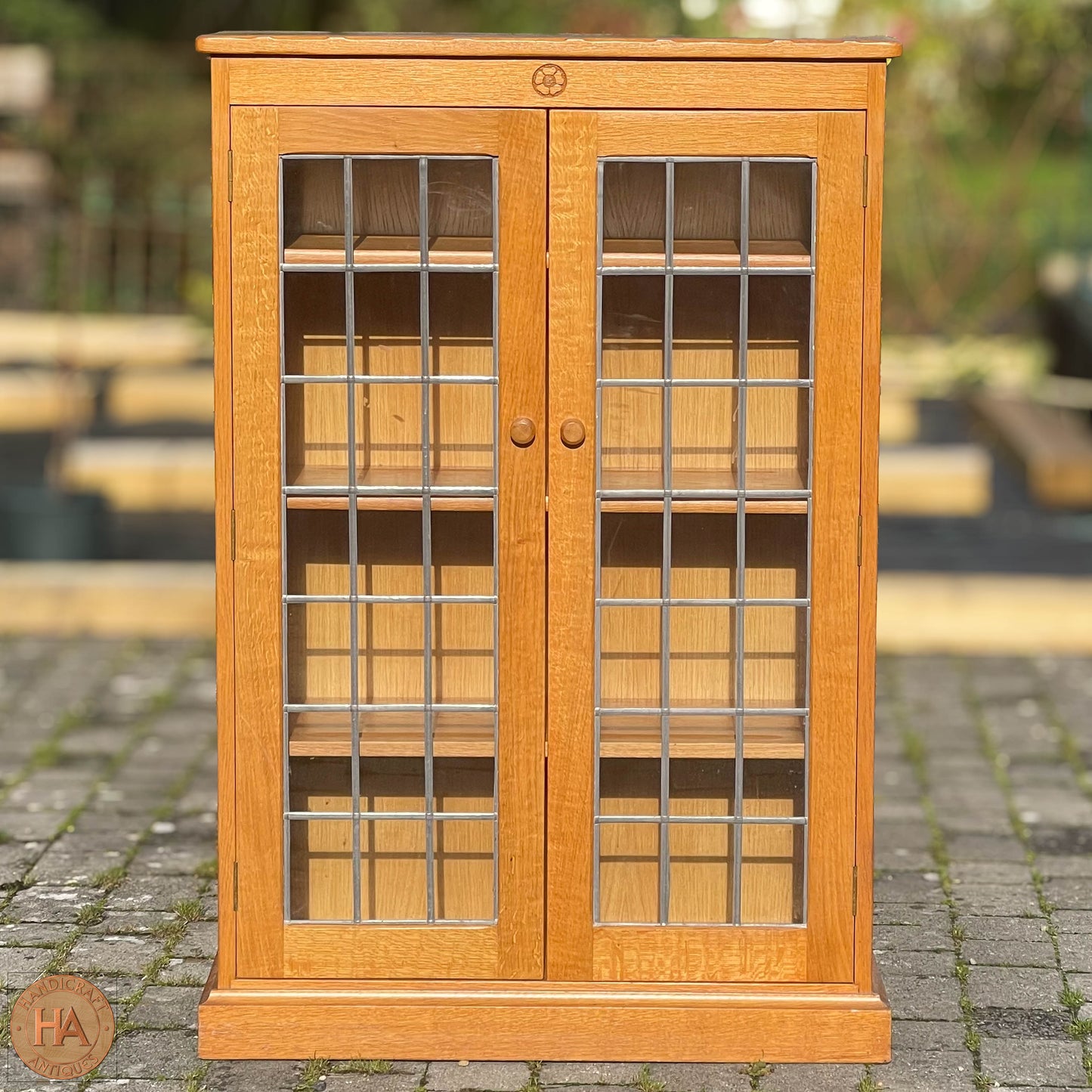 K. A. Wilkinson Arts & Crafts Yorkshire School English Oak Bookcase 1989.