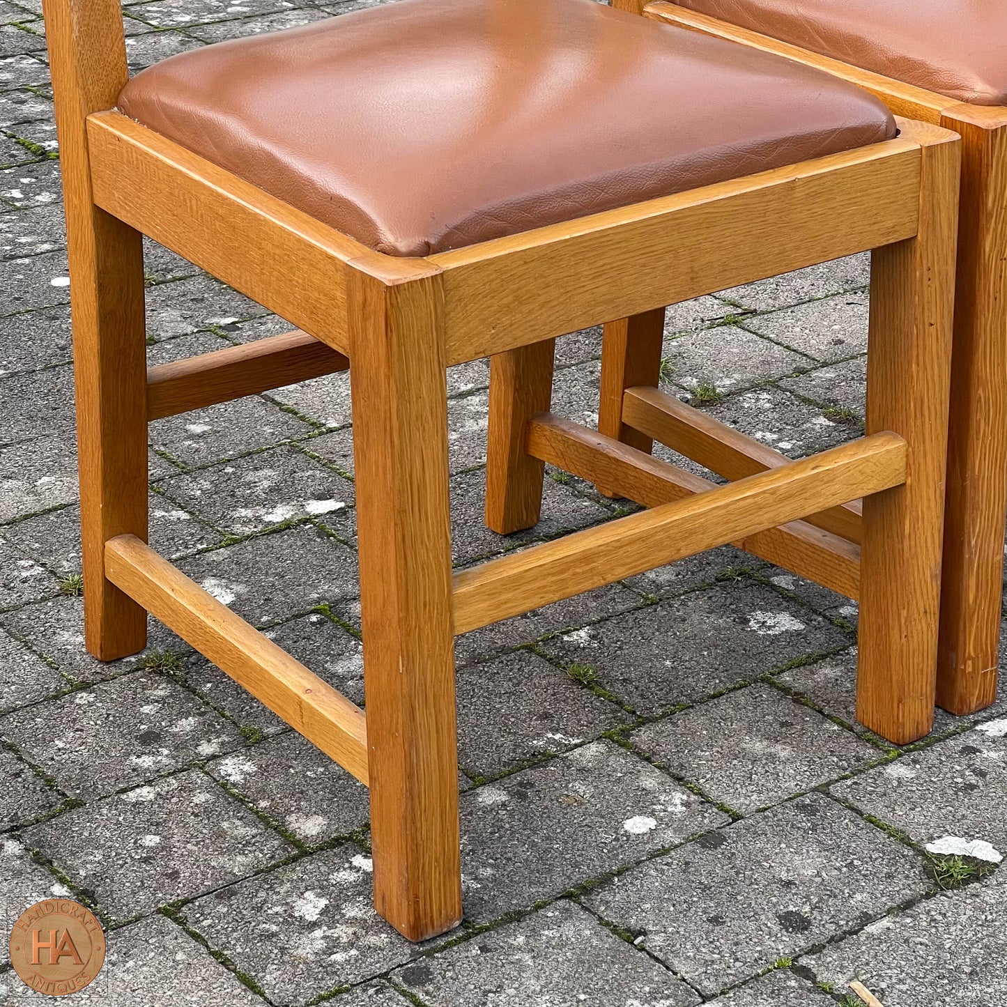 Set of 4 K. A. Wilkinson Arts & Crafts Yorkshire School English Oak Chairs