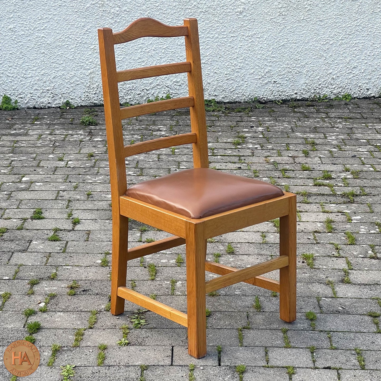 Set of 4 K. A. Wilkinson Arts & Crafts Yorkshire School English Oak Chairs