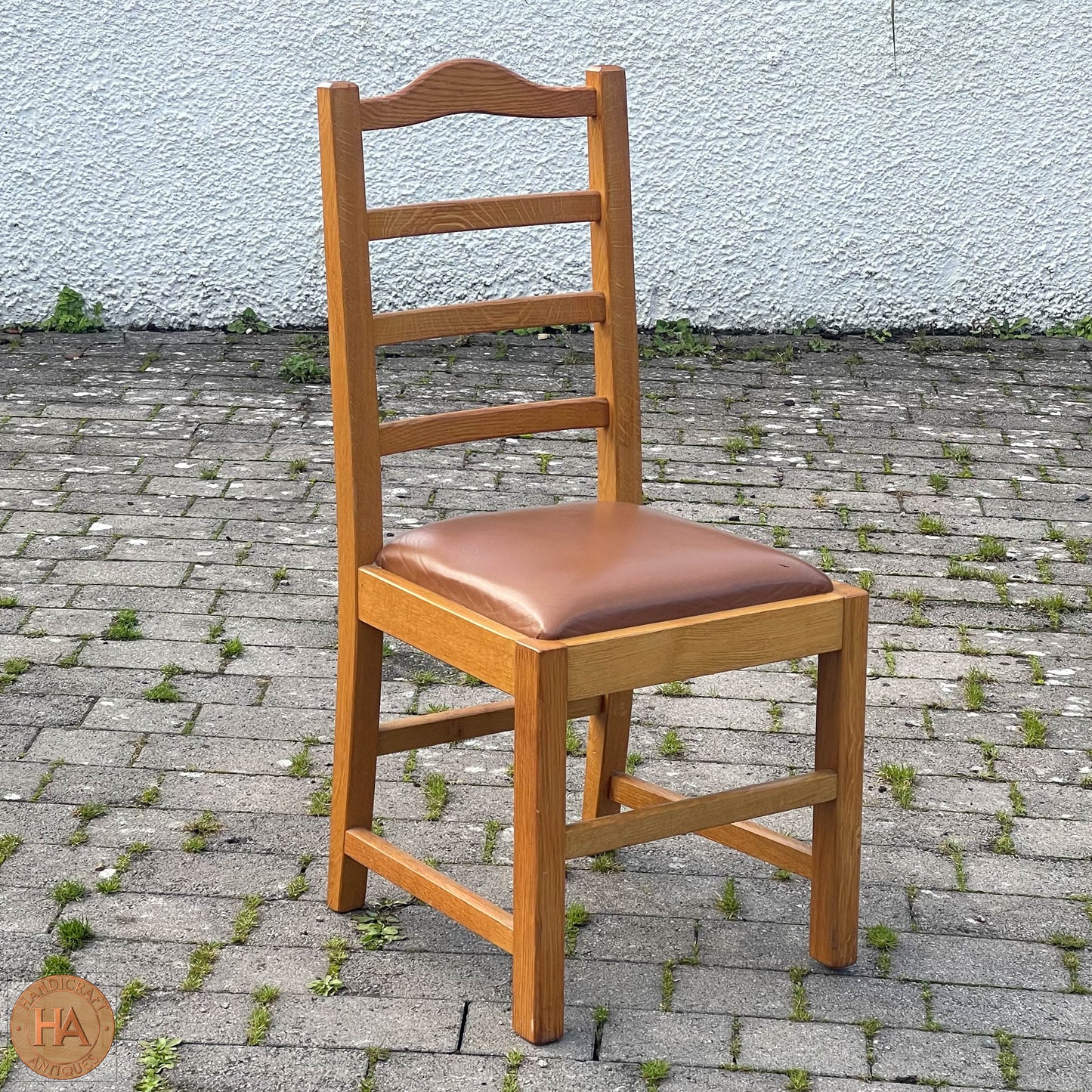 Set of 4 K. A. Wilkinson Arts & Crafts Yorkshire School English Oak Chairs