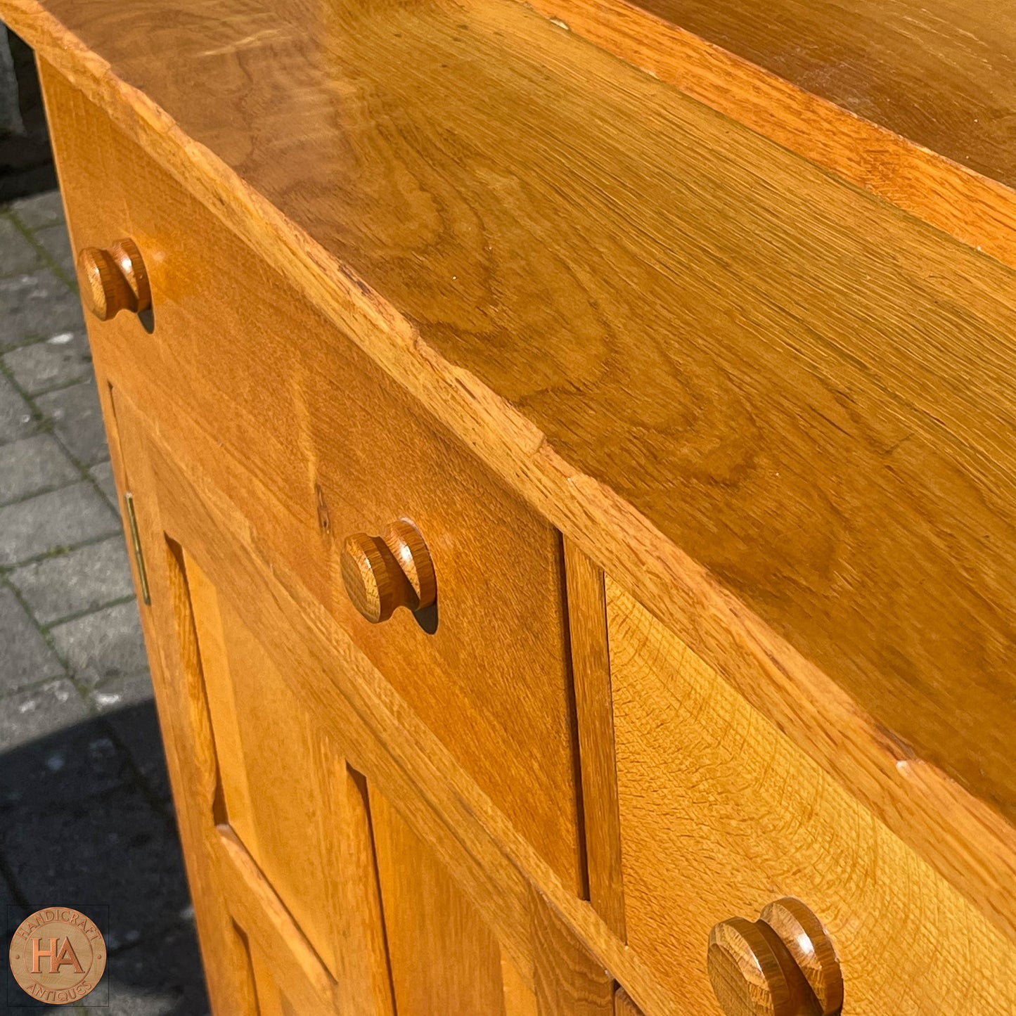 K. A. Wilkinson Arts & Crafts Yorkshire School English Oak Dresser 1989.