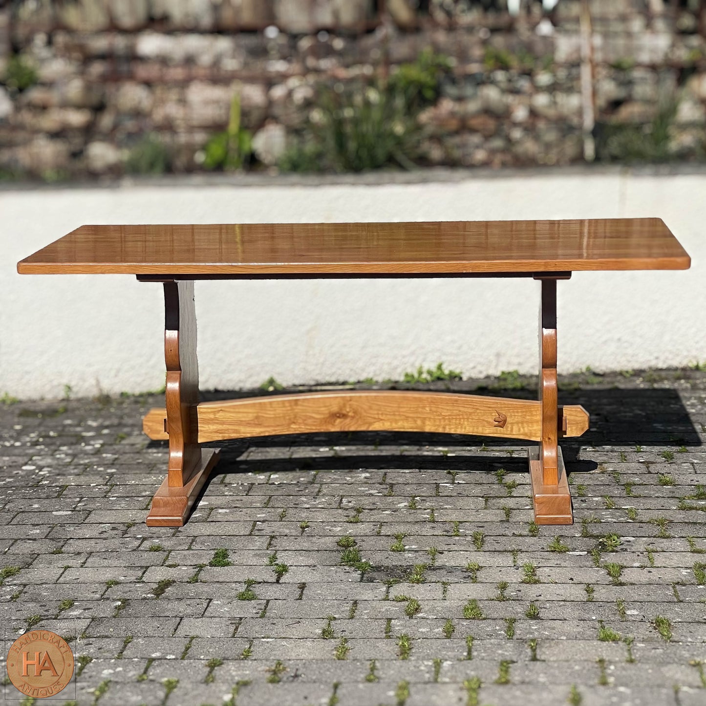 Unicornman (Coxwold Cabinet Makers) Arts & Crafts Yorkshire School Oak Dining Table