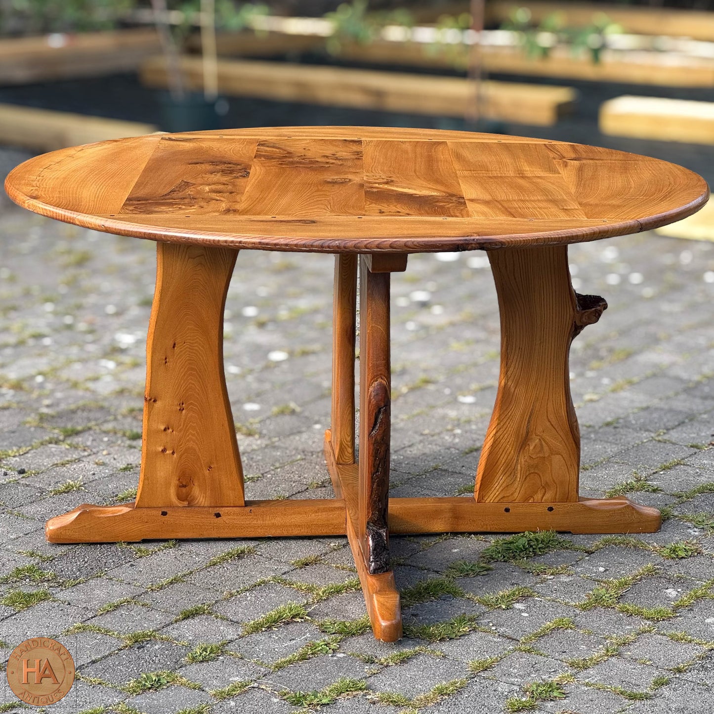Phil Coles Arts & Crafts Cotswold School Elm Dining Table