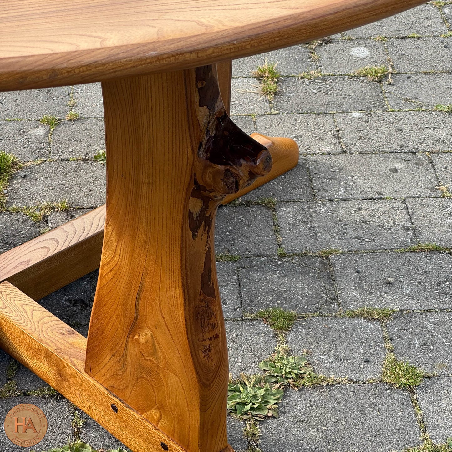 Phil Coles Arts & Crafts Cotswold School Elm Dining Table