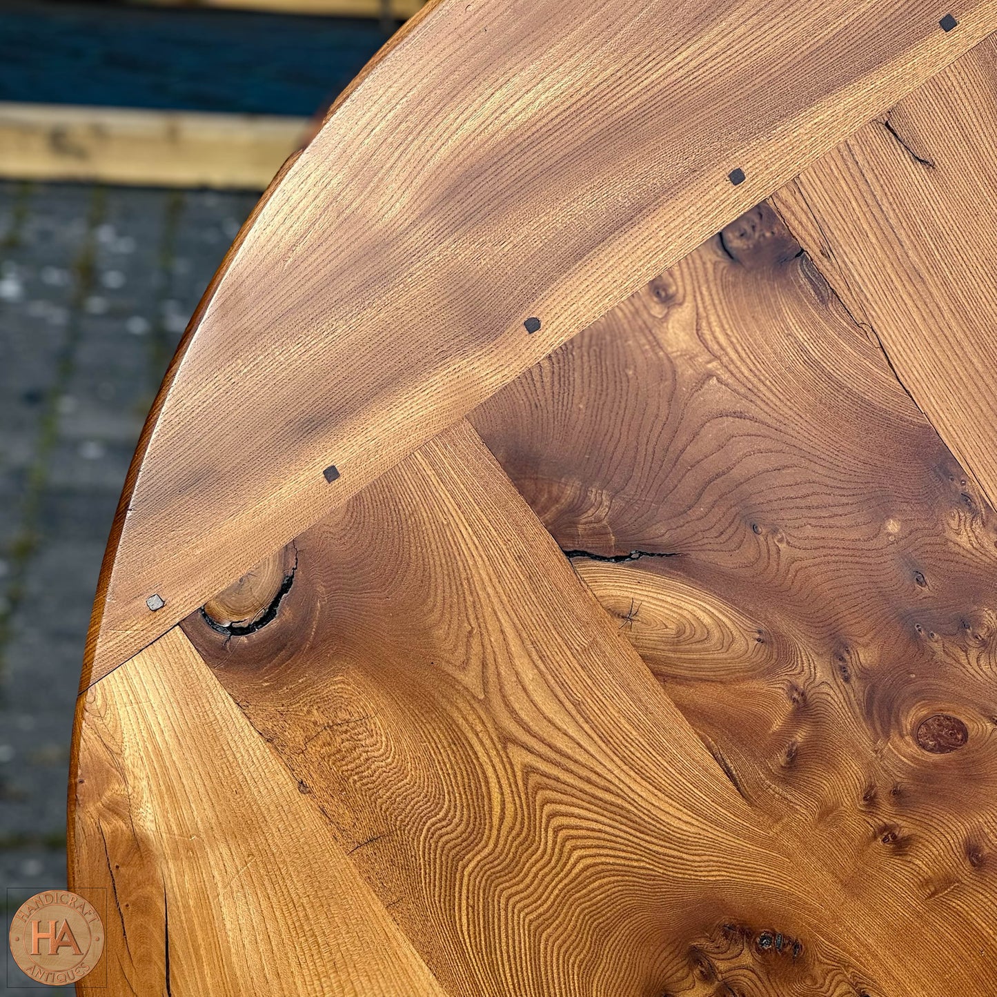 Phil Coles Arts & Crafts Cotswold School Elm Dining Table