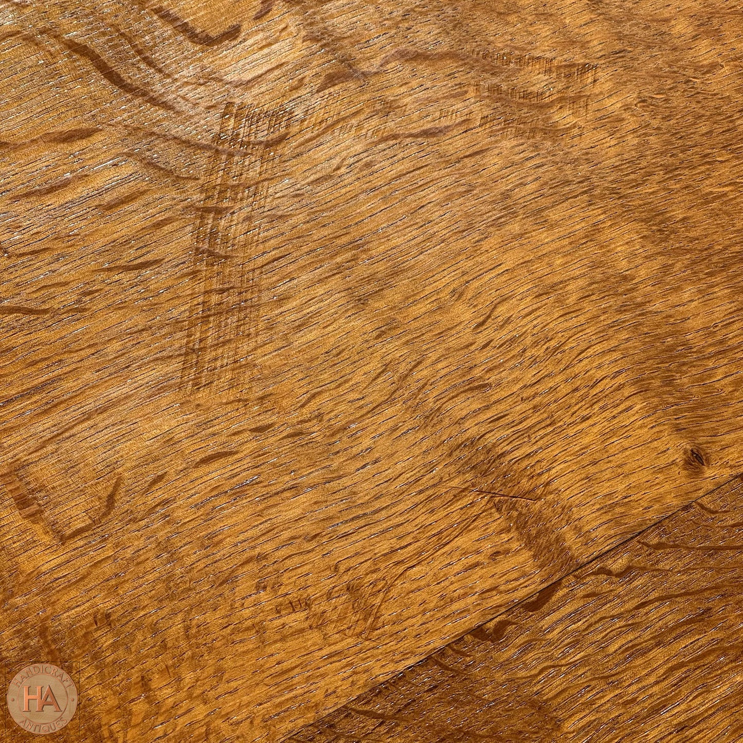 Horace 'Knightman' Knight Arts & Crafts Yorkshire School English Oak Dining Table c. 1980.