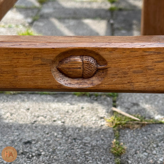 Set of Six Acornman (Ex-Mouseman) Arts & Crafts Yorkshire School English Oak Chair