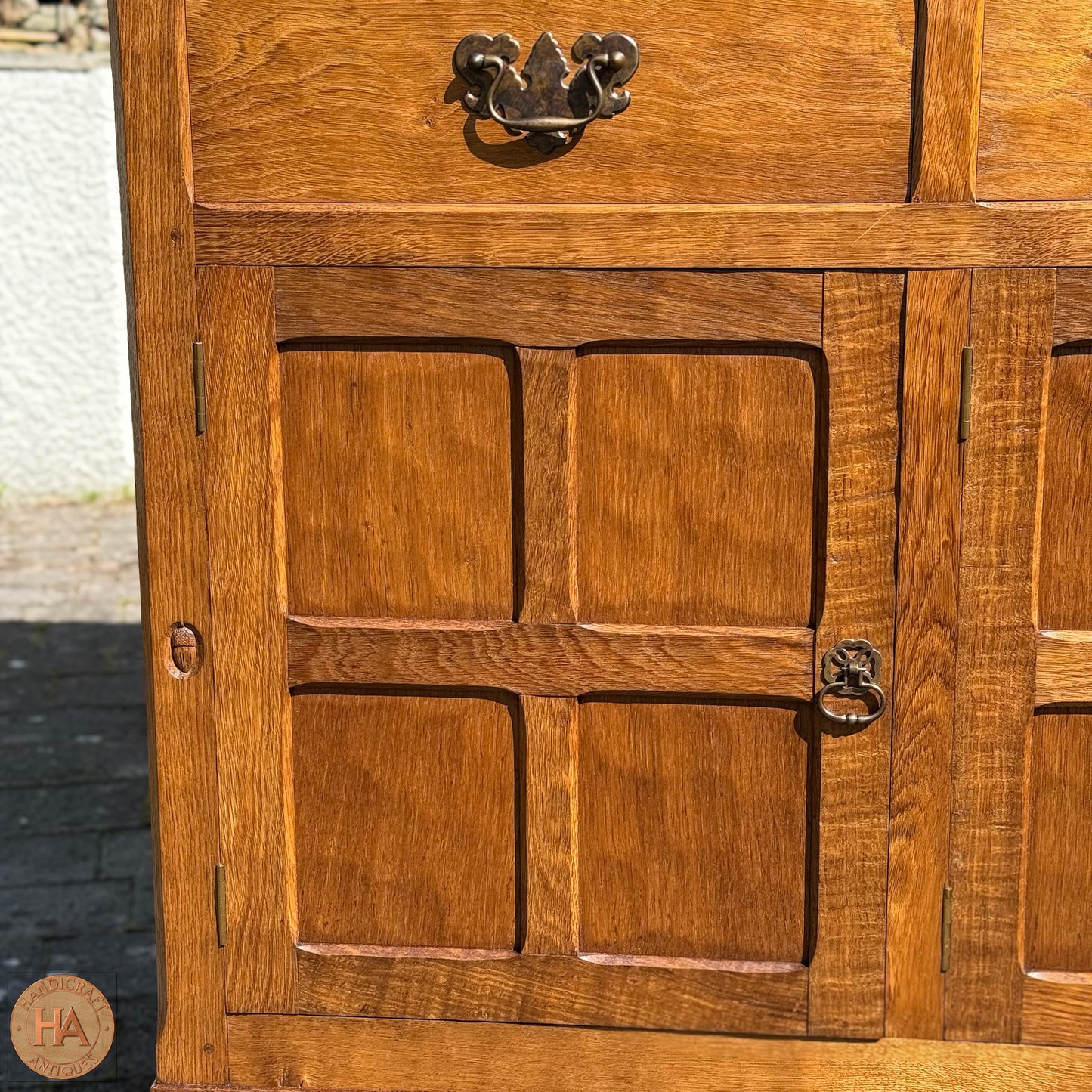 Acornman (Ex-Mouseman) Arts & Crafts Yorkshire School English Oak Dresser