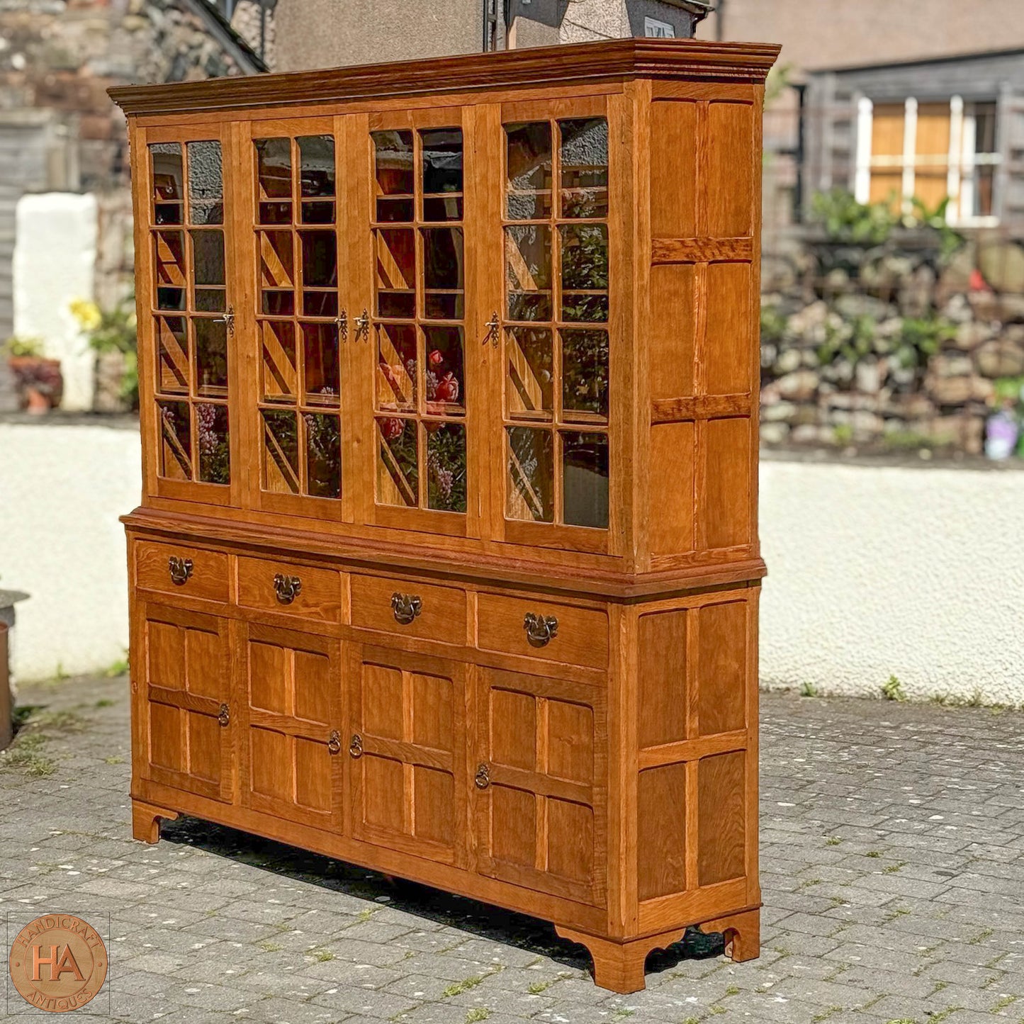 Acornman (Ex-Mouseman) Arts & Crafts Yorkshire School English Oak Dresser