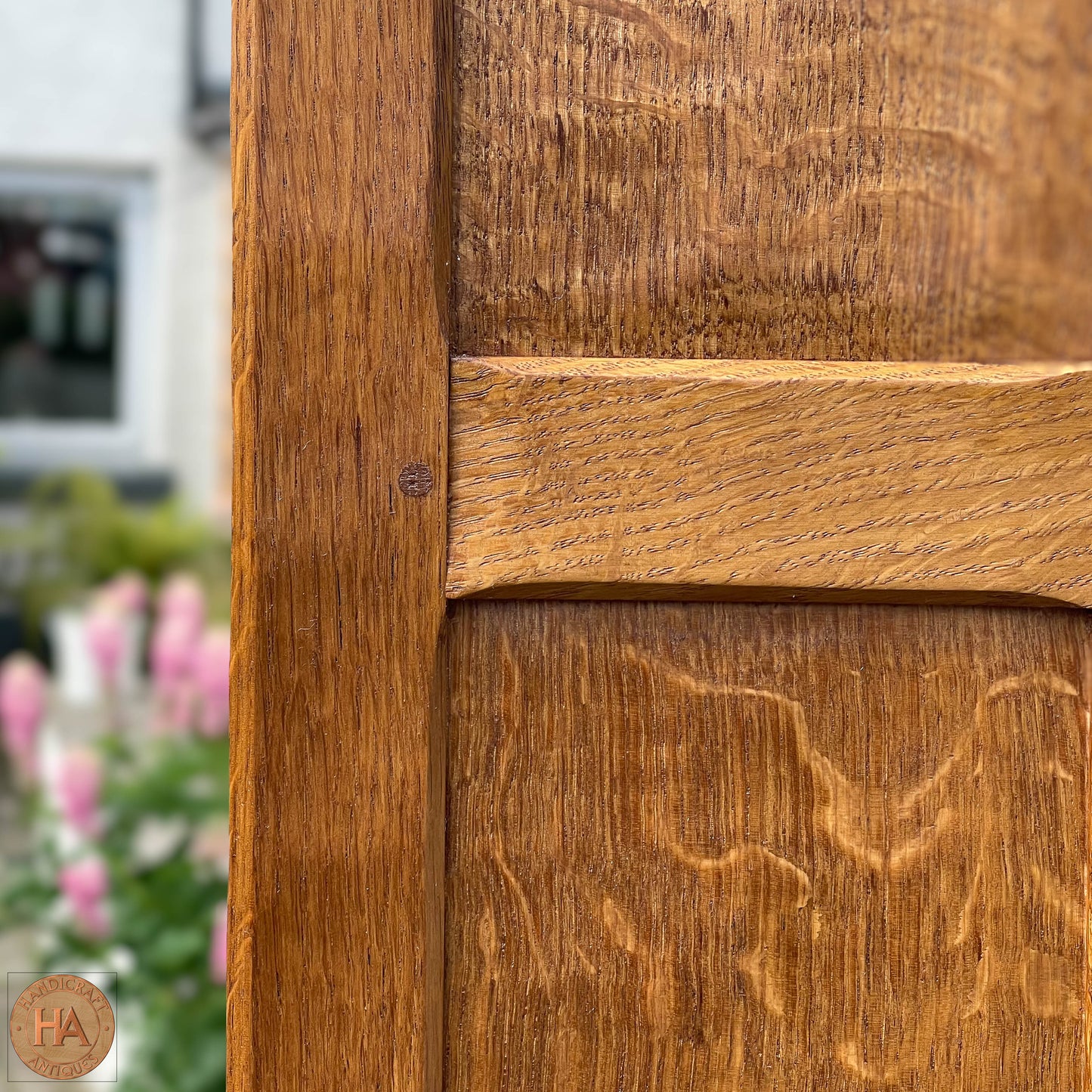 Acornman (Ex-Mouseman) Arts & Crafts Yorkshire School Oak Dresser Bookcase