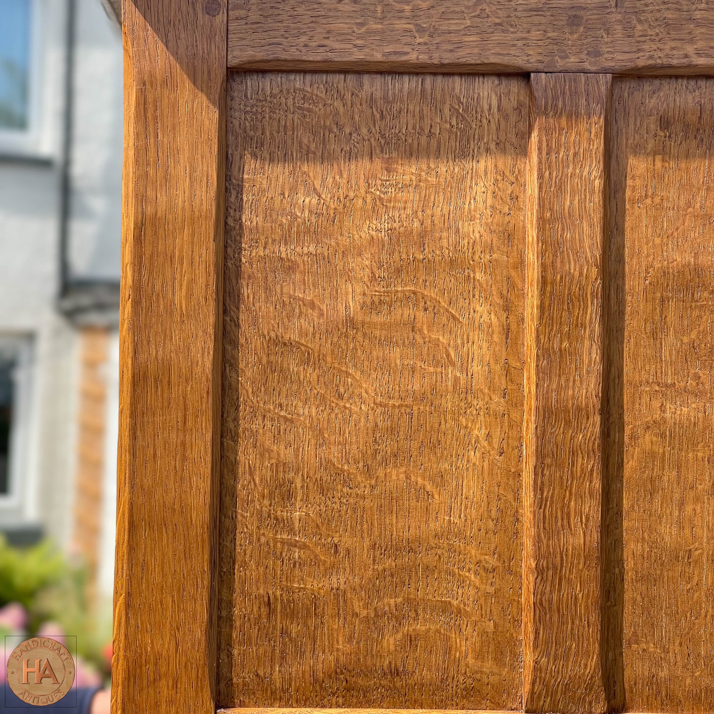 Acornman (Ex-Mouseman) Arts & Crafts Yorkshire School Oak Dresser Bookcase