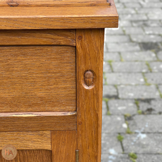 Acornman (Ex-Mouseman) Arts & Crafts Yorkshire School Oak Dresser Bookcase