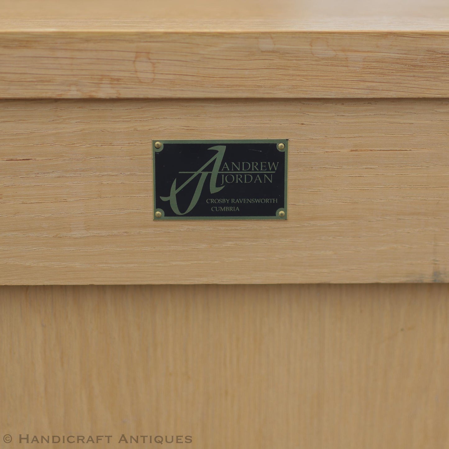 Andrew Jordon Arts & Crafts Lakes School English Oak Filing Cabinet