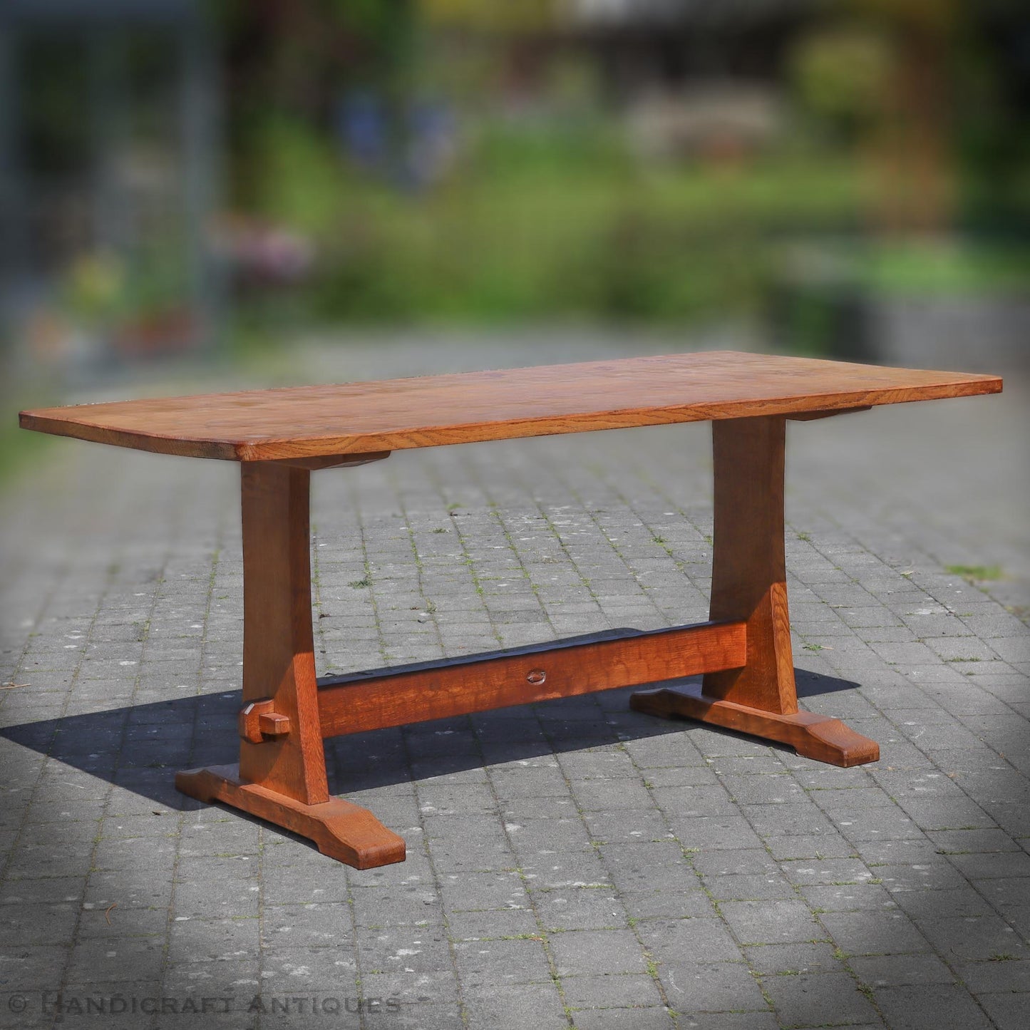 Derek 'Lizardman' Slater Arts & Crafts Yorkshire School English Oak Dining Table
