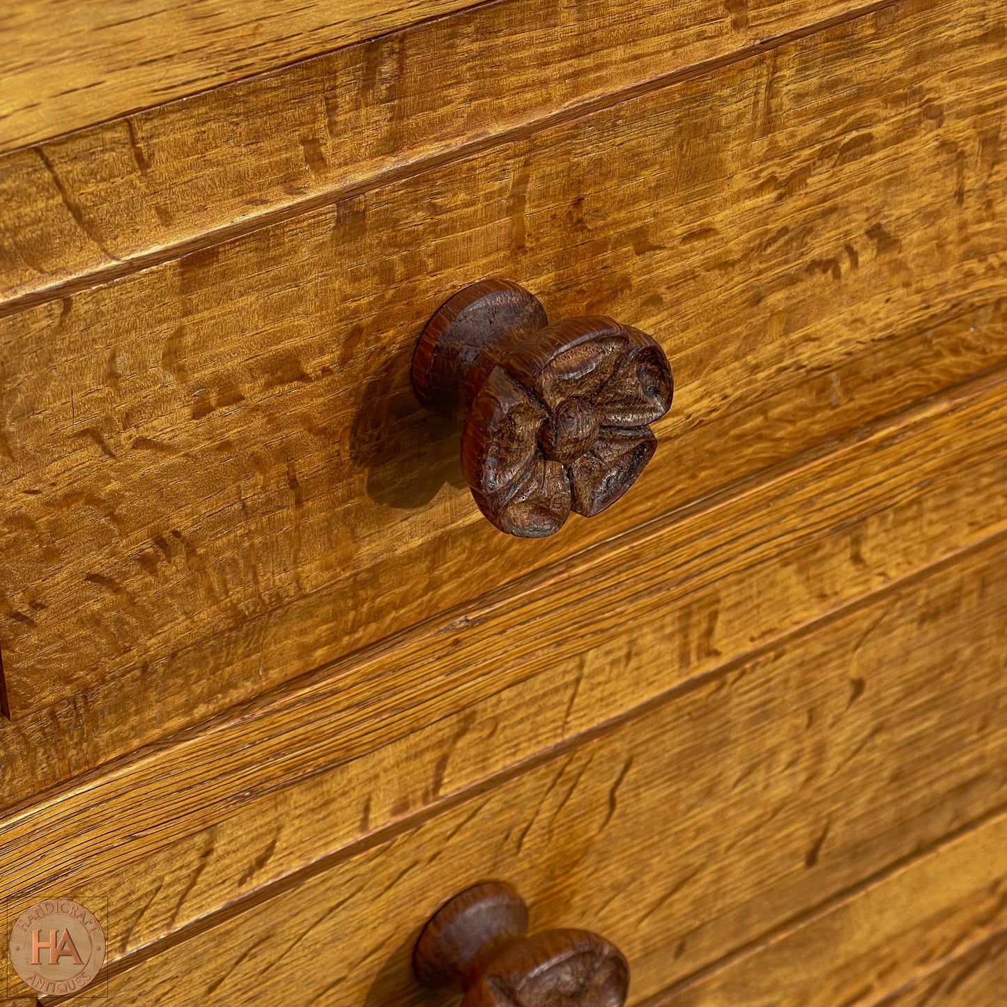 Colin 'Beaverman' Almack (Ex-Mouseman) Arts & Crafts Yorkshire School Sideboard c. 1980.