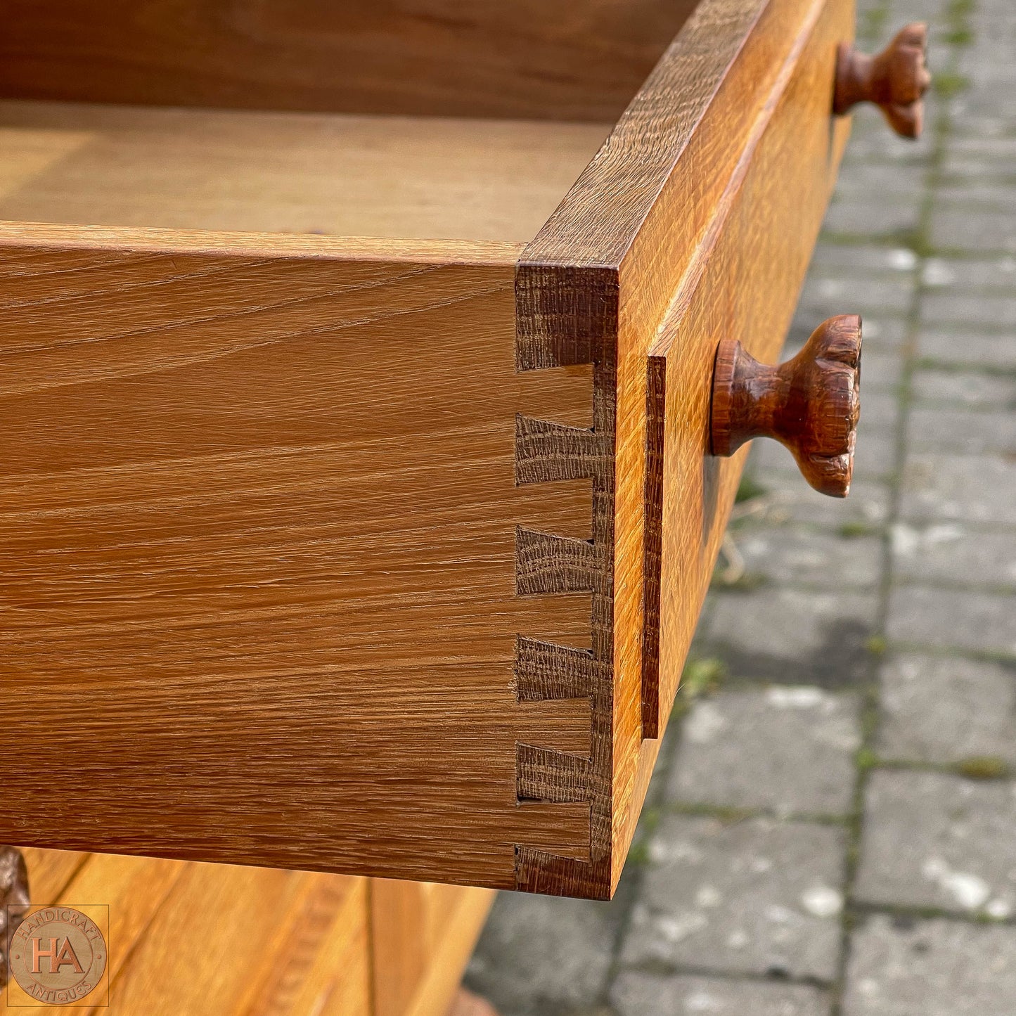 Colin 'Beaverman' Almack (Ex-Mouseman) Arts & Crafts Yorkshire School Sideboard c. 1980.