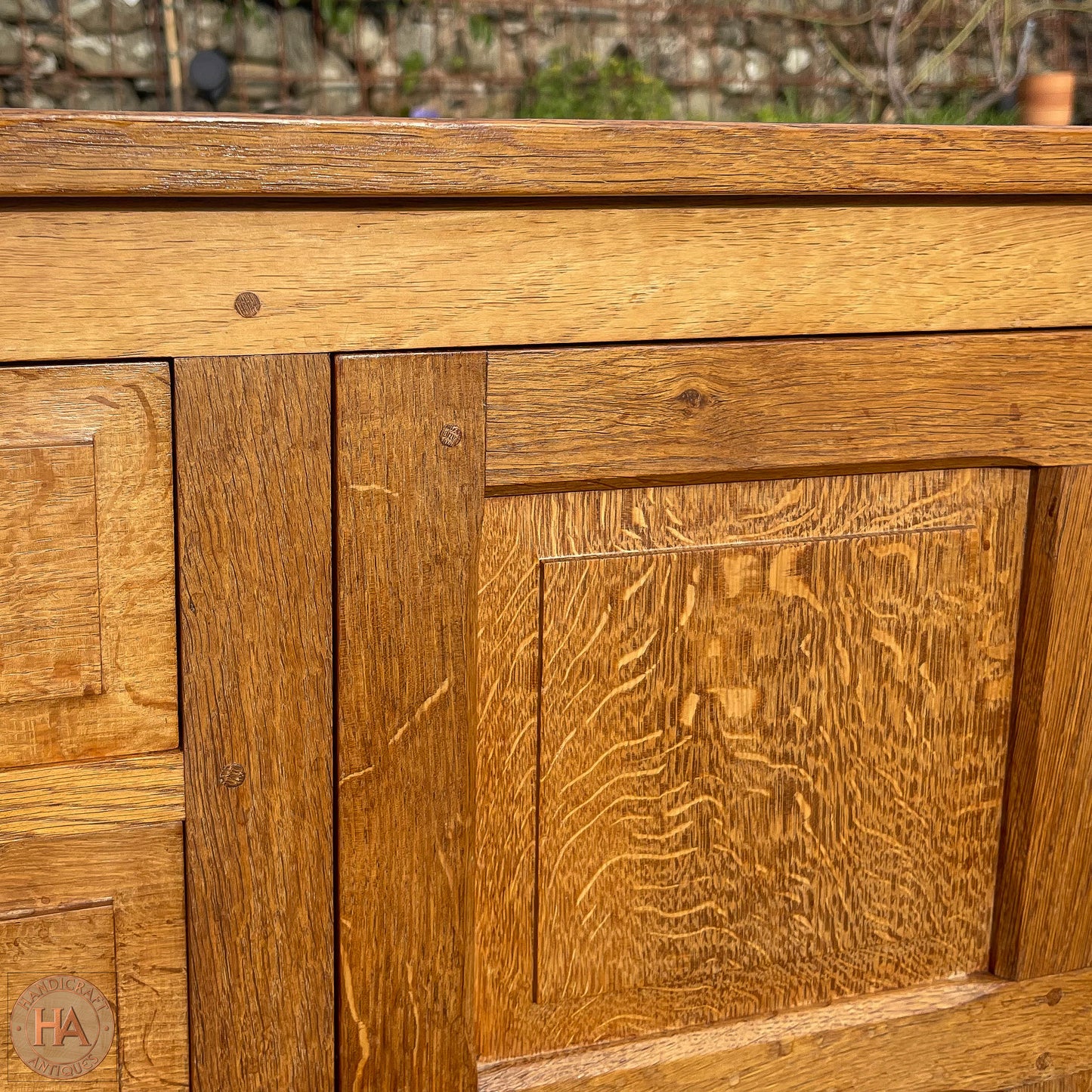 Colin 'Beaverman' Almack (Ex-Mouseman) Arts & Crafts Yorkshire School Sideboard c. 1980.