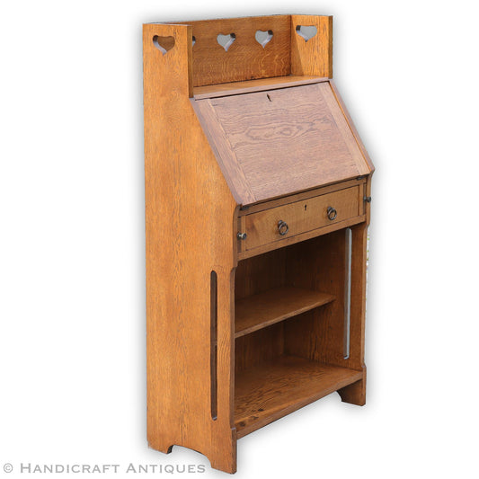 Liberty & Co Arts & Crafts Cotswold School ‘Chaucer’ English Oak Bureau