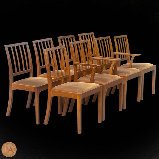 8 Edward Barnsley (Barnsley Workshop) Arts & Crafts Cotswold School Walnut Chairs