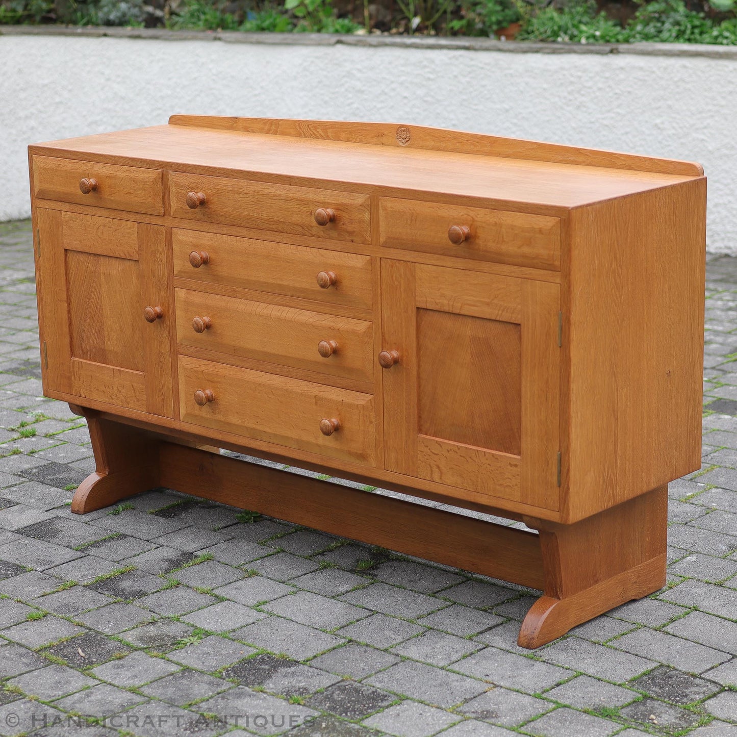 Arts & Crafts Cotswold School English Oak Sideboard by White Rose Studio