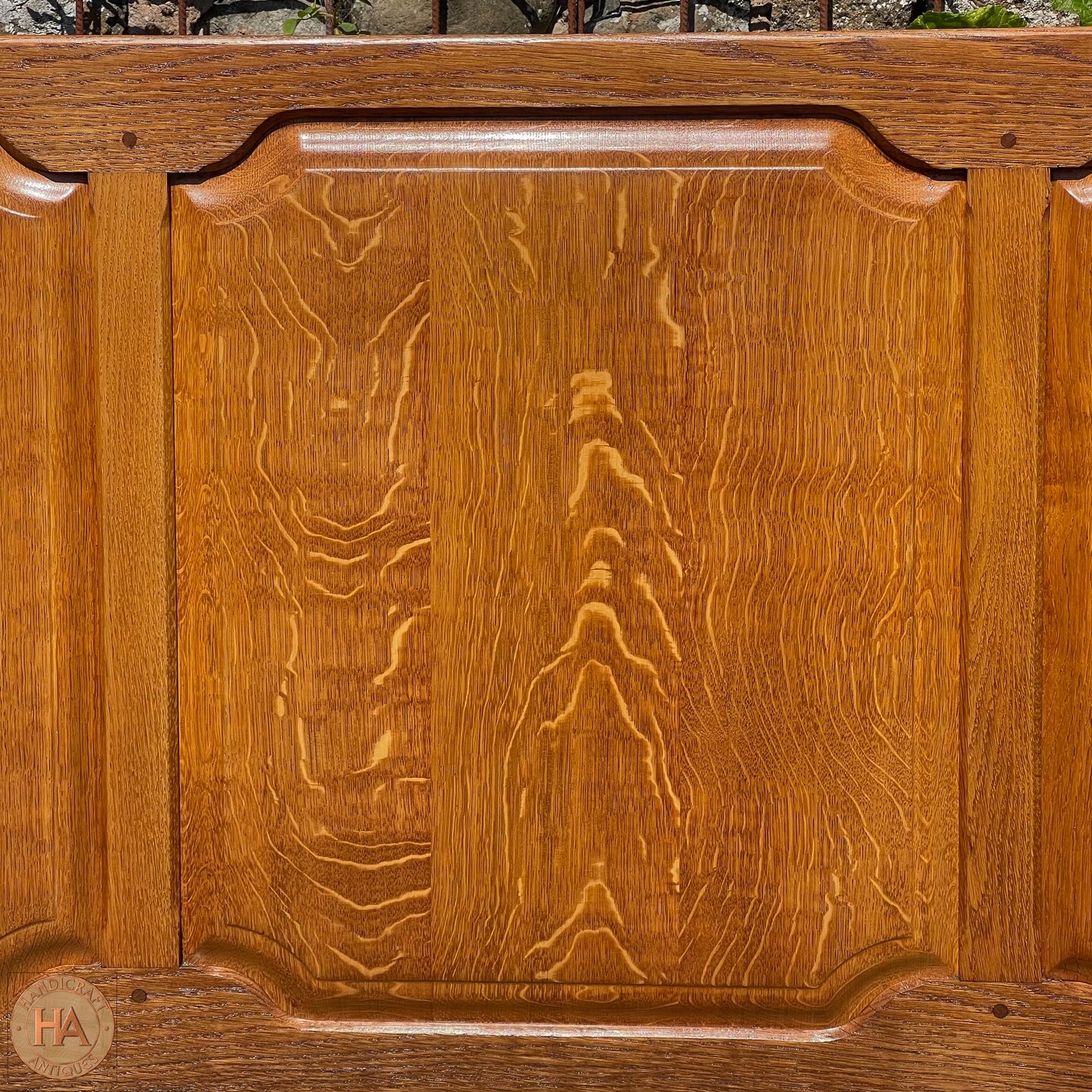 Horace 'Knightman' Knight Arts & Crafts Yorkshire School Oak Headboard