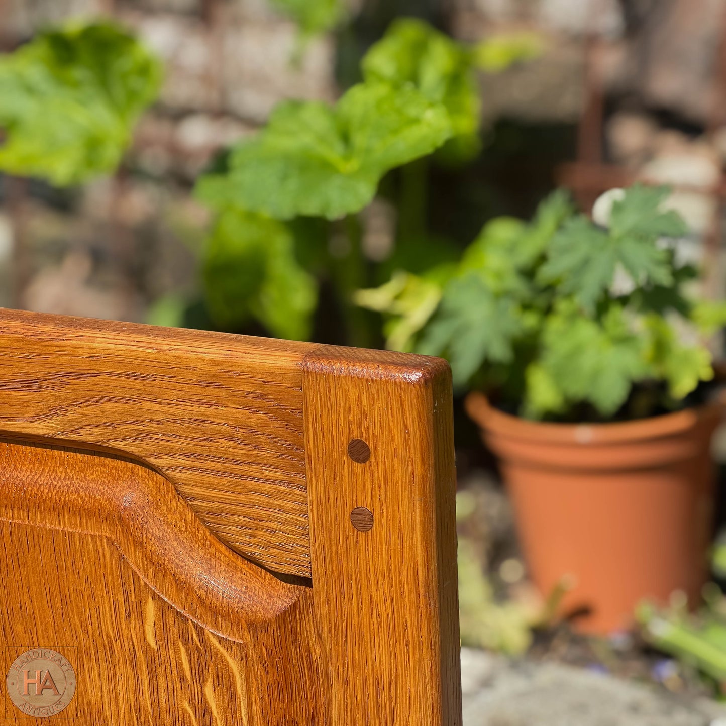 Horace 'Knightman' Knight Arts & Crafts Yorkshire School Oak Headboard