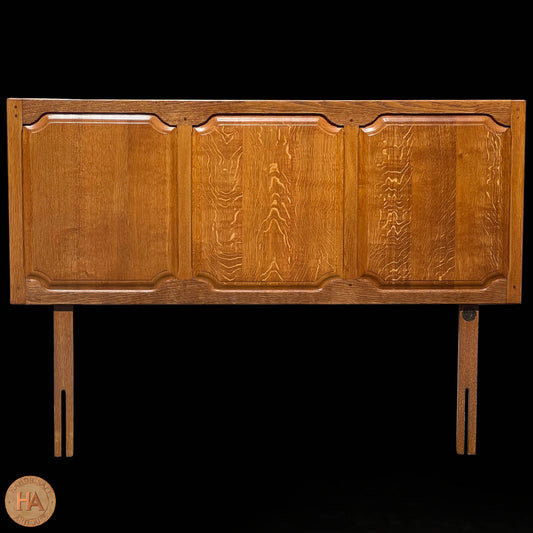 Horace 'Knightman' Knight Arts & Crafts Yorkshire School Oak Headboard