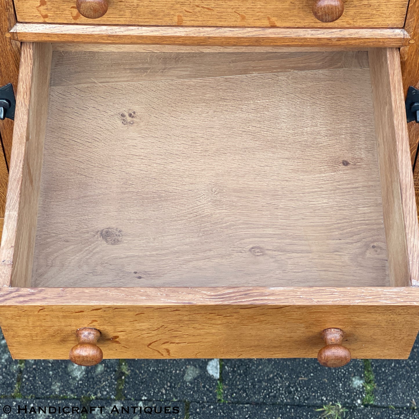 Peter ‘Rabbitman’ Heap Arts & Crafts Yorkshire School English Oak Sideboard c 1990.