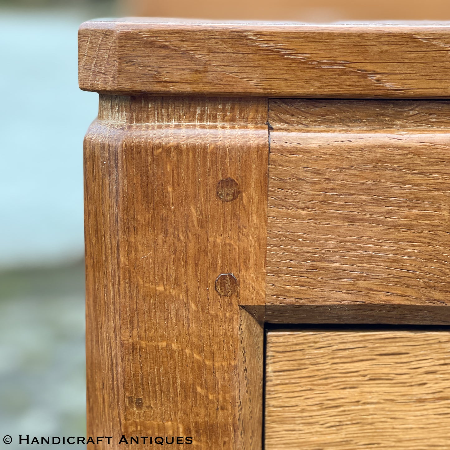 Peter ‘Rabbitman’ Heap Arts & Crafts Yorkshire School English Oak Desk