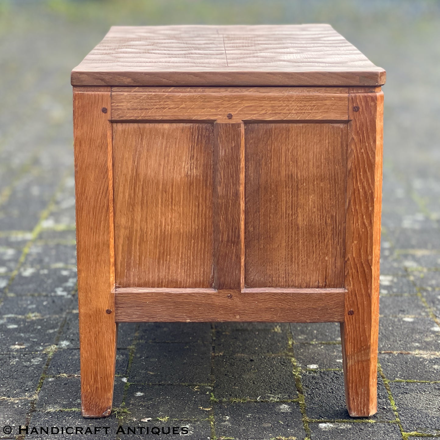 Peter ‘Rabbitman’ Heap Arts & Crafts Yorkshire School English Oak Chest c. 1970.
