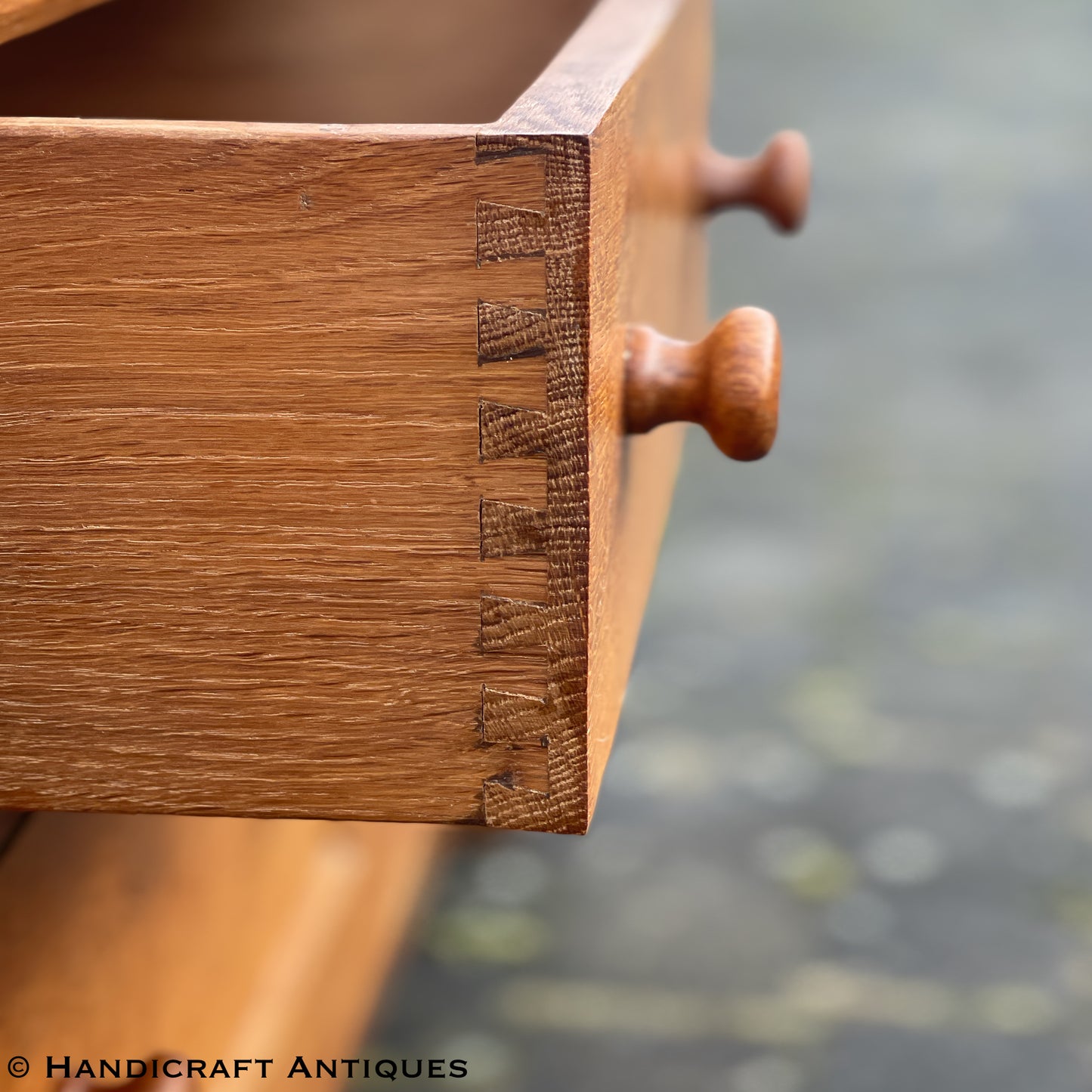 Peter ‘Rabbitman’ Heap Arts & Crafts Yorkshire School English Oak Sideboard c 1990.