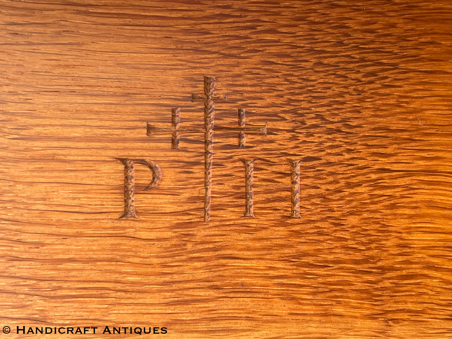 Peter Hall of Staveley Arts & Crafts Lakes School English Oak Dining Table c. 1990.