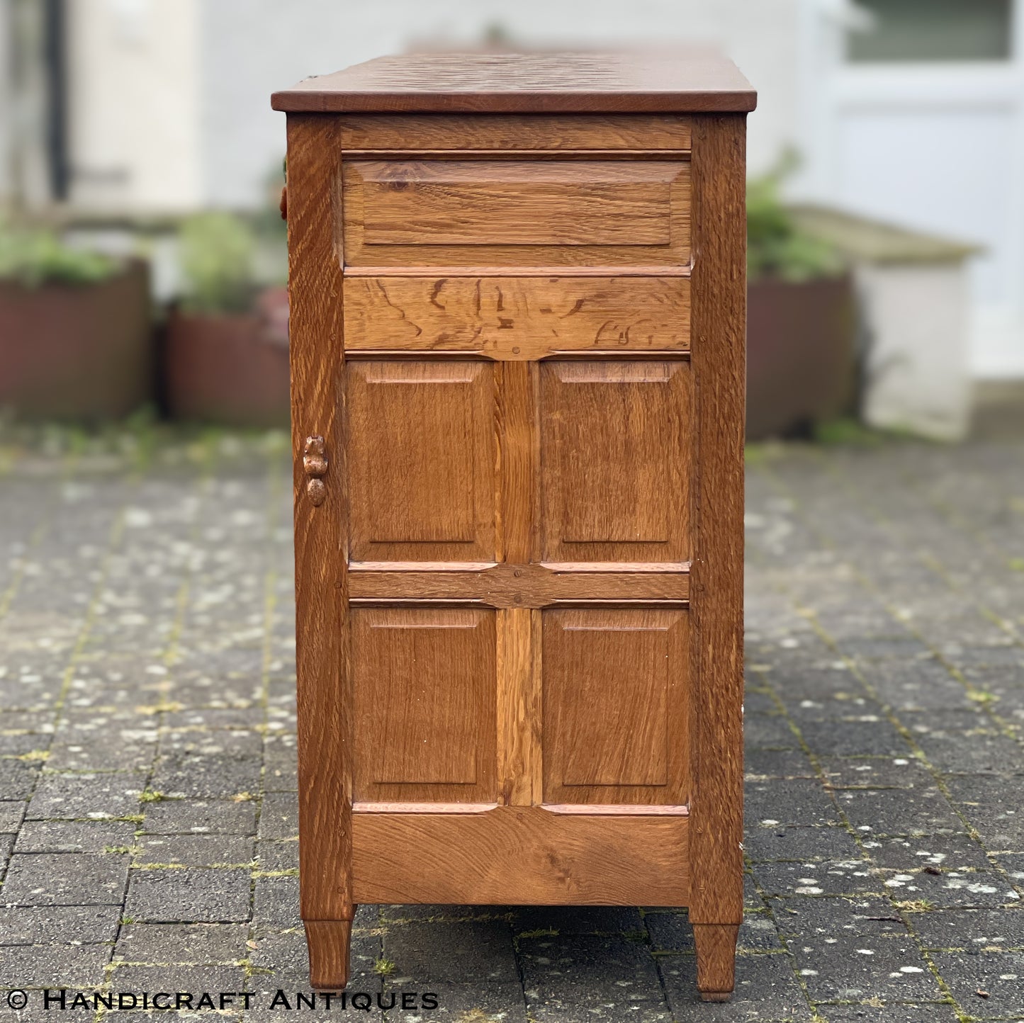 Colin 'Beaverman' Almack (Ex-Mouseman) Arts & Crafts Yorkshire School English Oak Sideboard