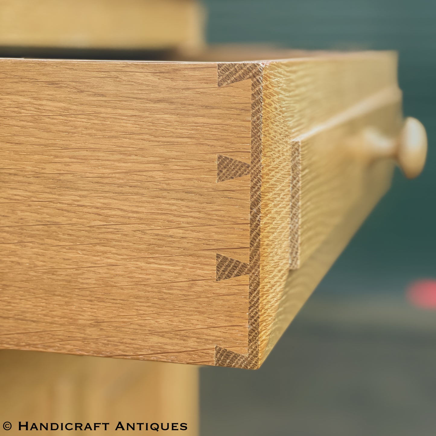 Coxwold Cabinet Makers 'Unicornman' Arts & Crafts Yorkshire School Oak Dresser post 1990.